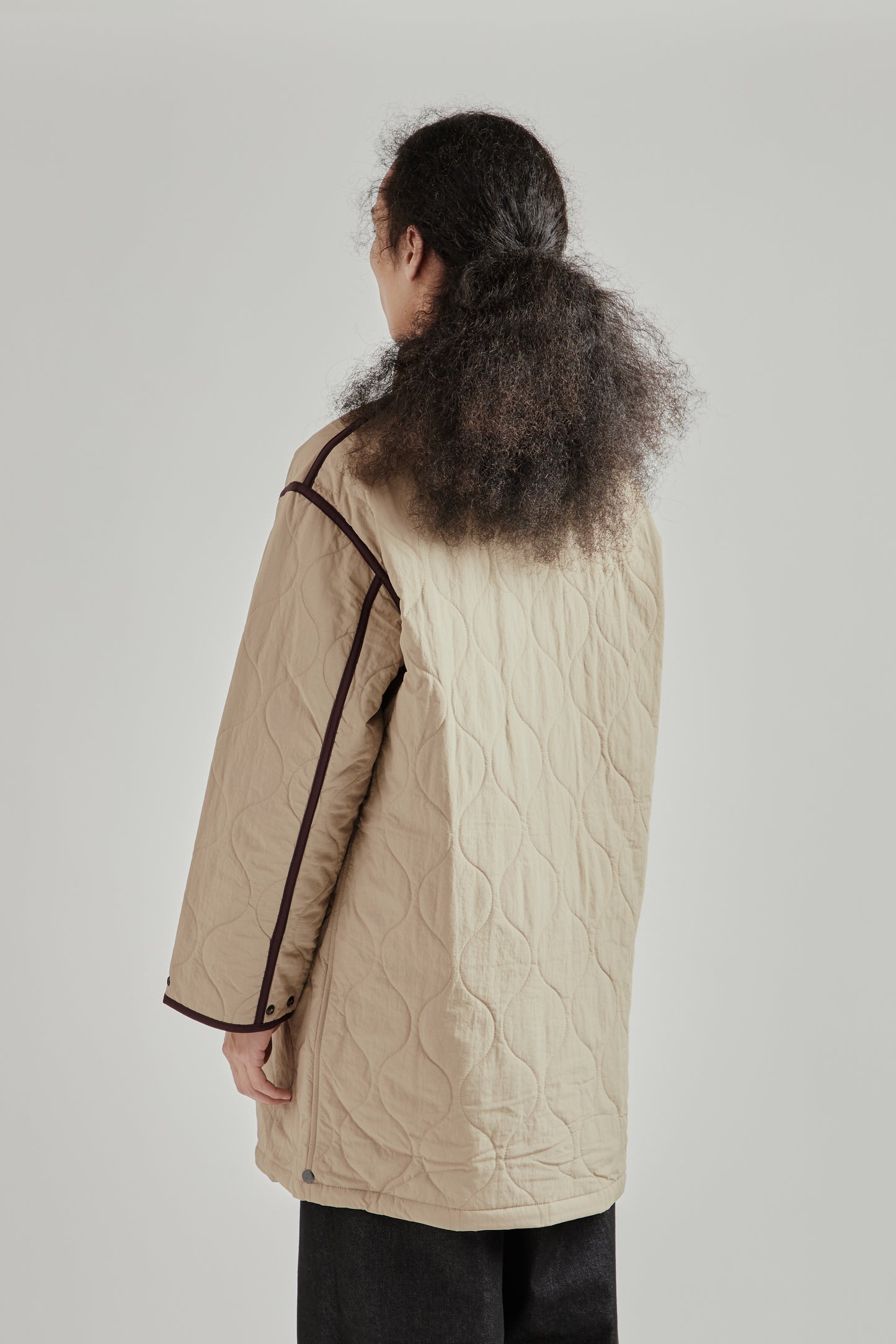 Convertible Padded Coat - Beige