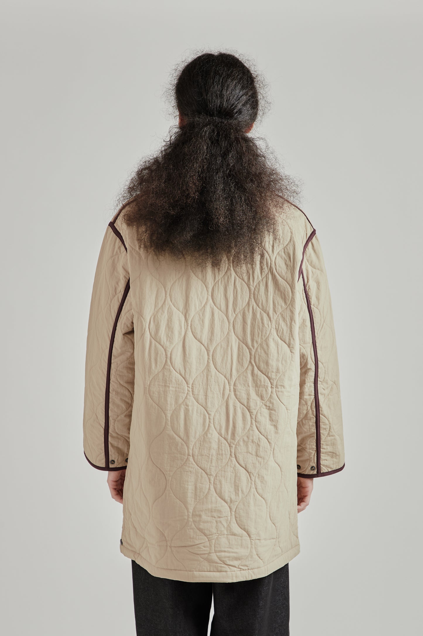 Convertible Padded Coat - Beige