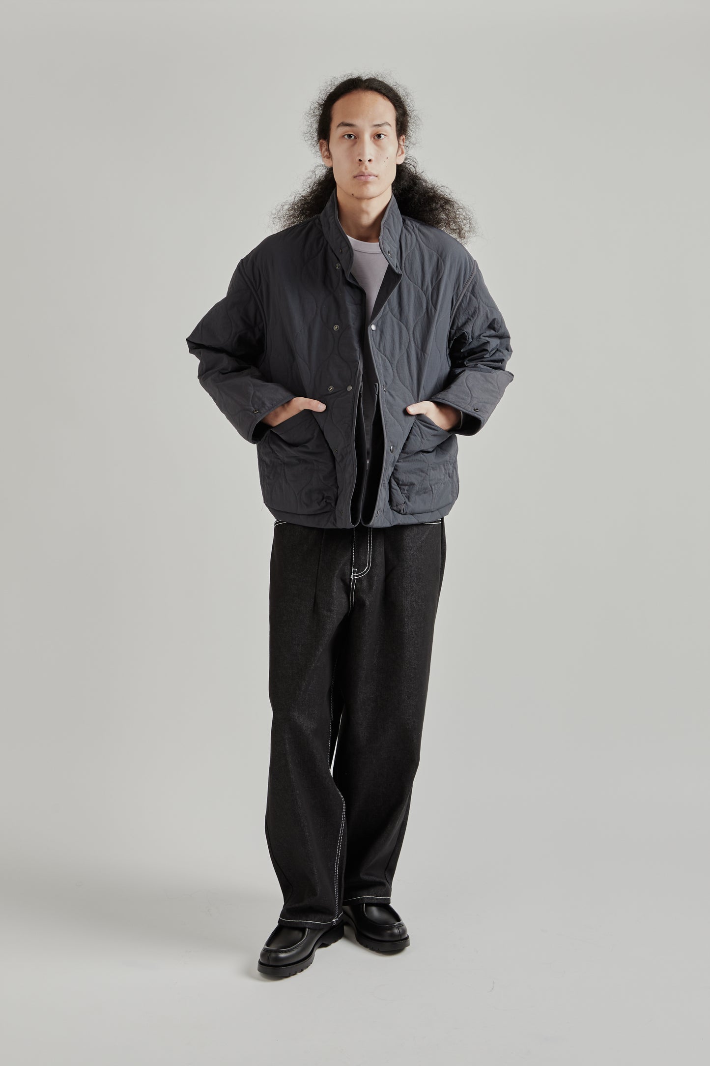 Convertible Padded Coat - Grey