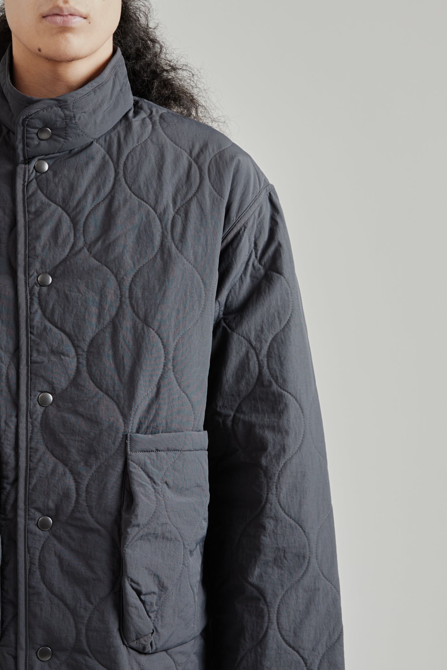 Convertible Padded Coat - Grey