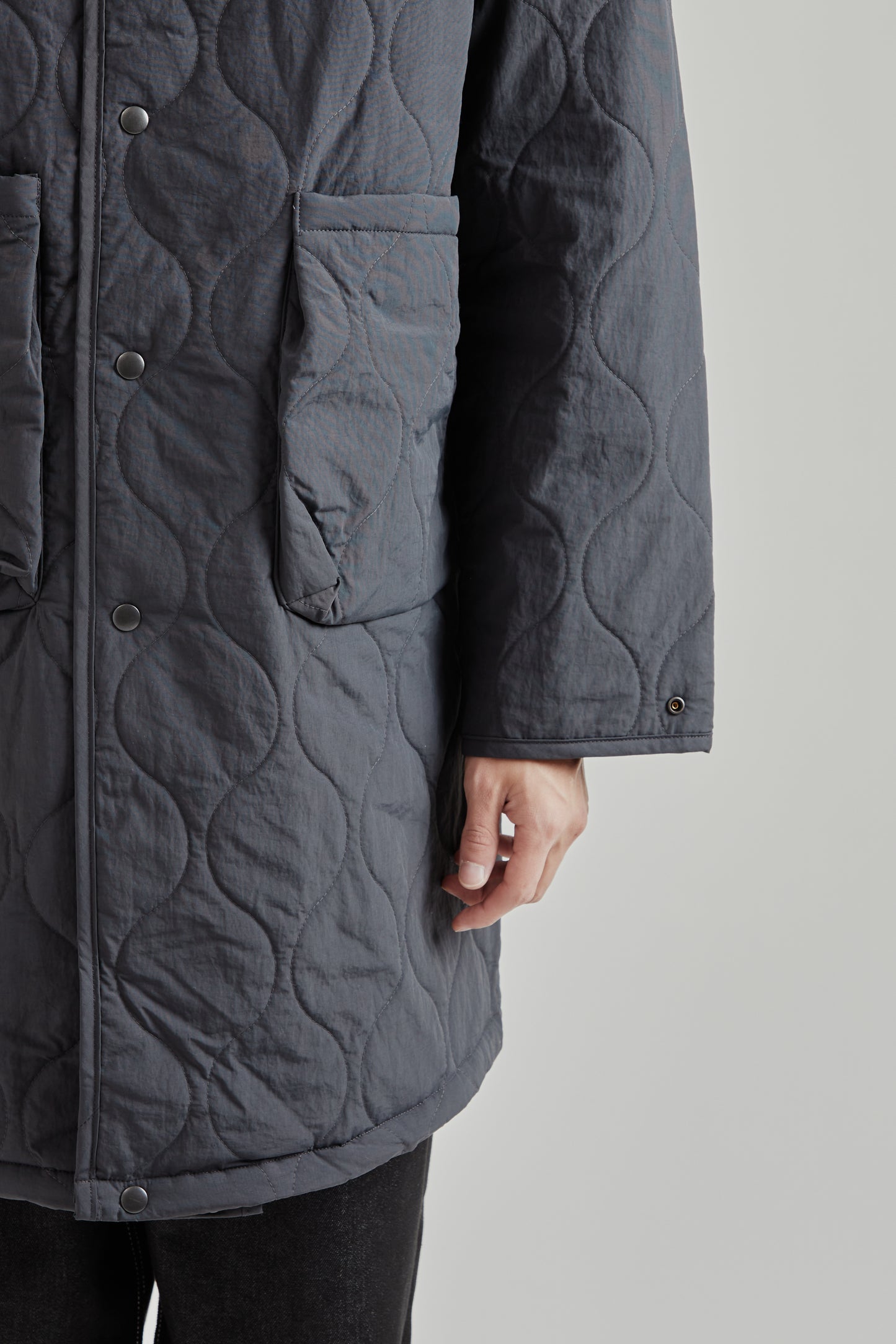 Convertible Padded Coat - Grey