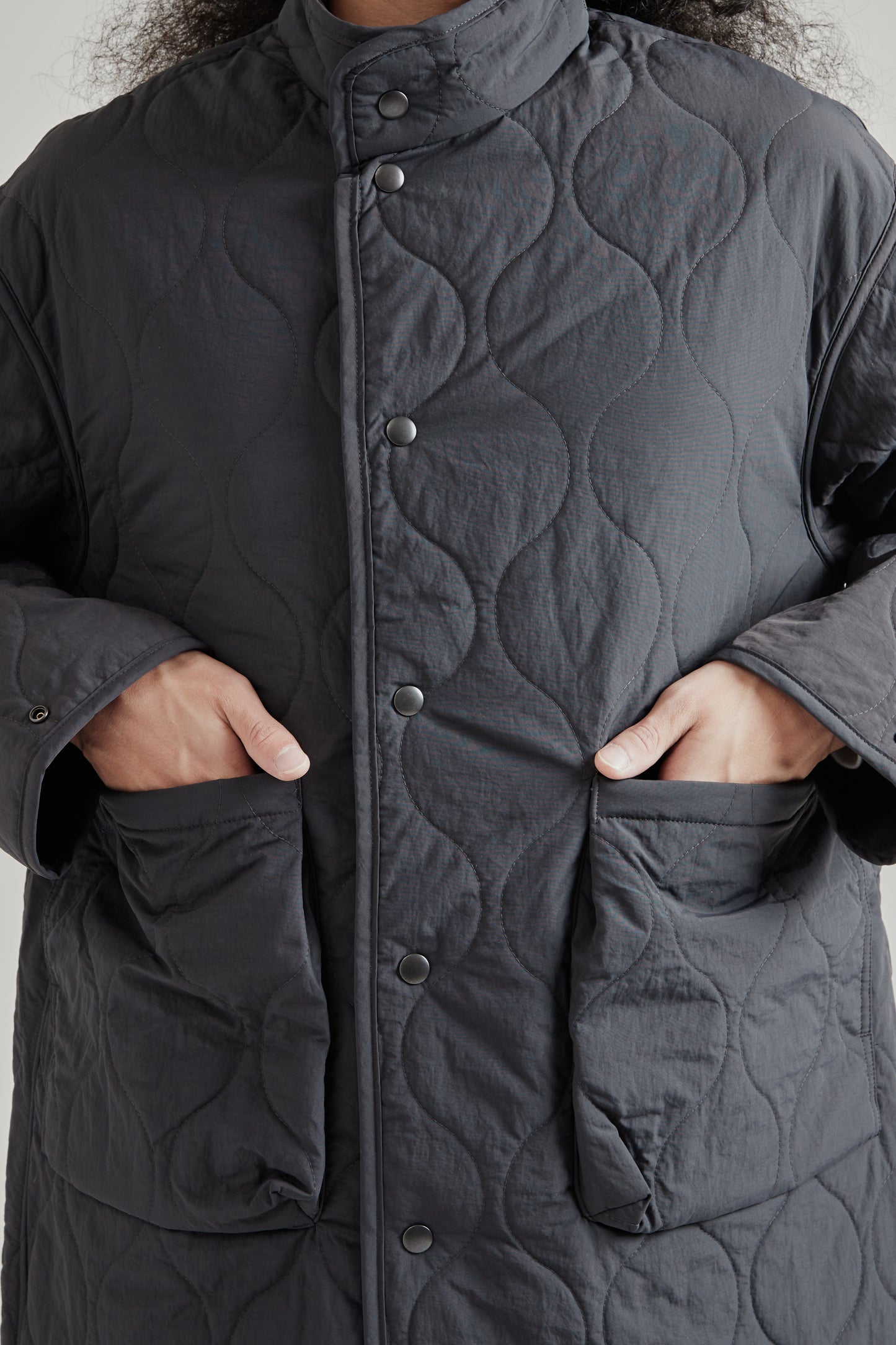 Convertible Padded Coat - Grey