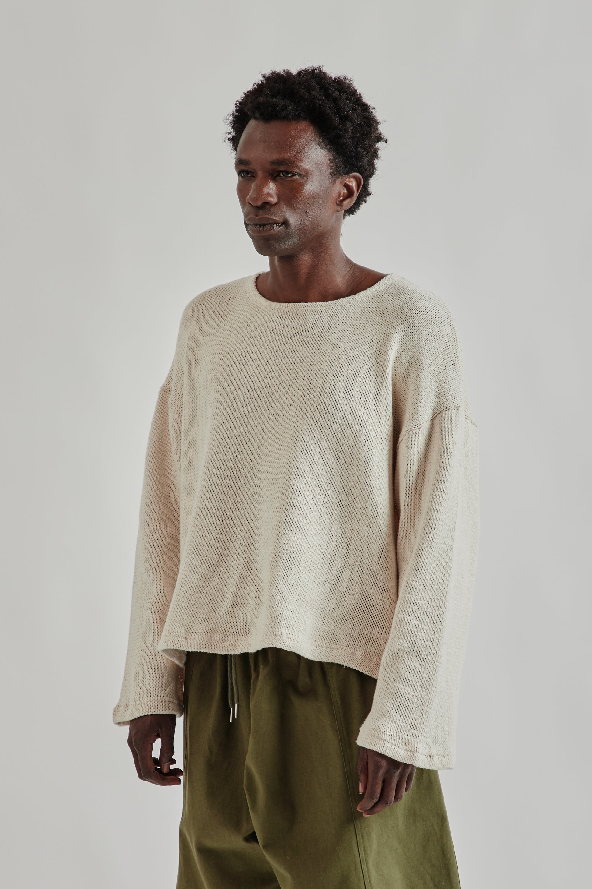 Estudio Niksen FW25 Crochet Boxy Sweater Ivory 3