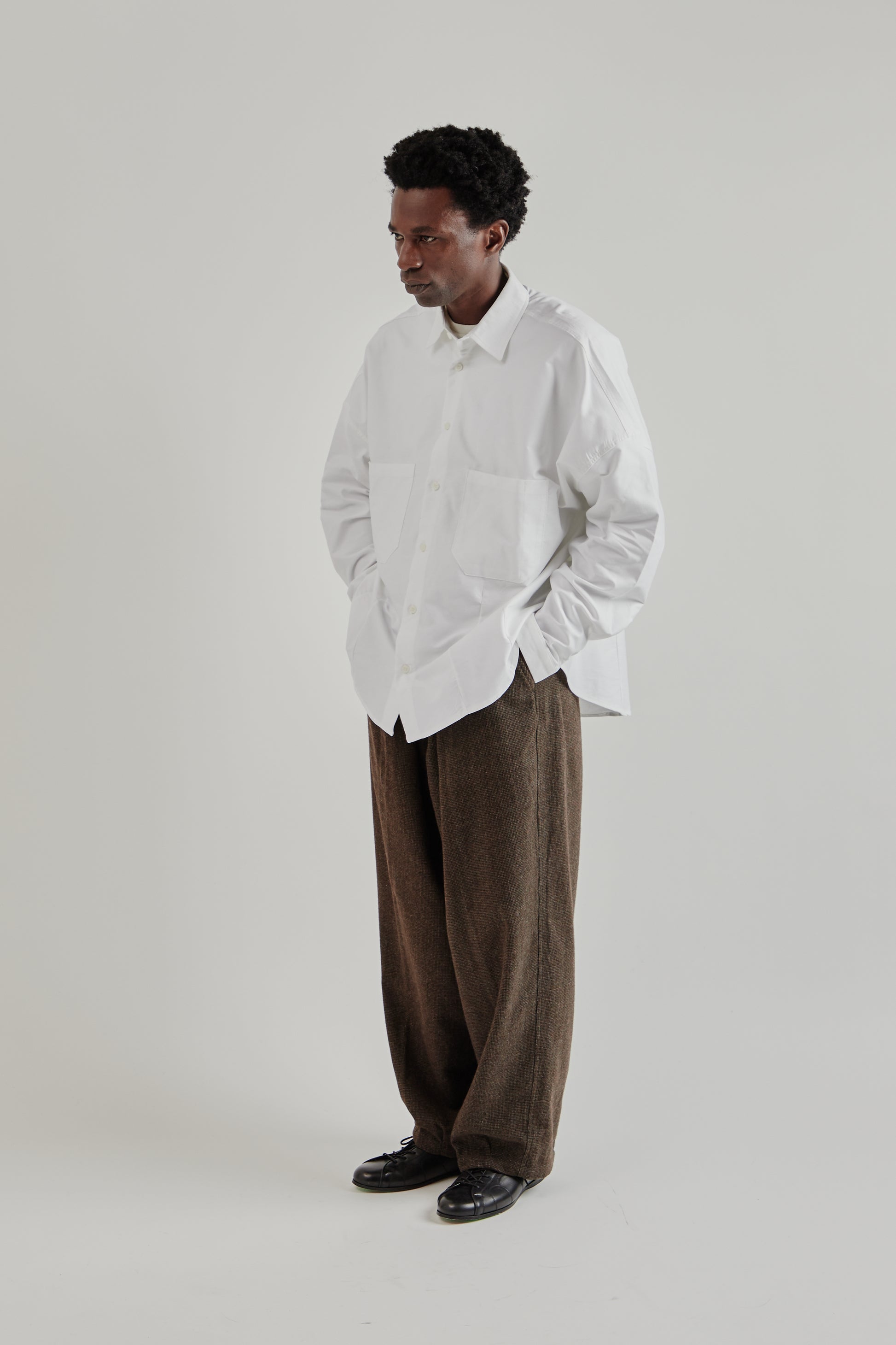 Estudio Niksen FW25 Dart Oxford Shirt White10