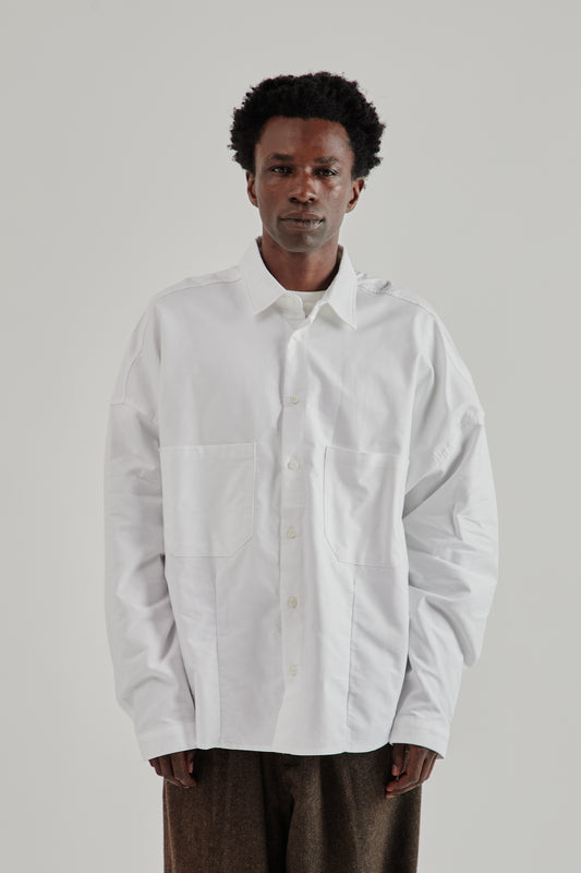 Estudio Niksen FW25 Dart Oxford Shirt White2