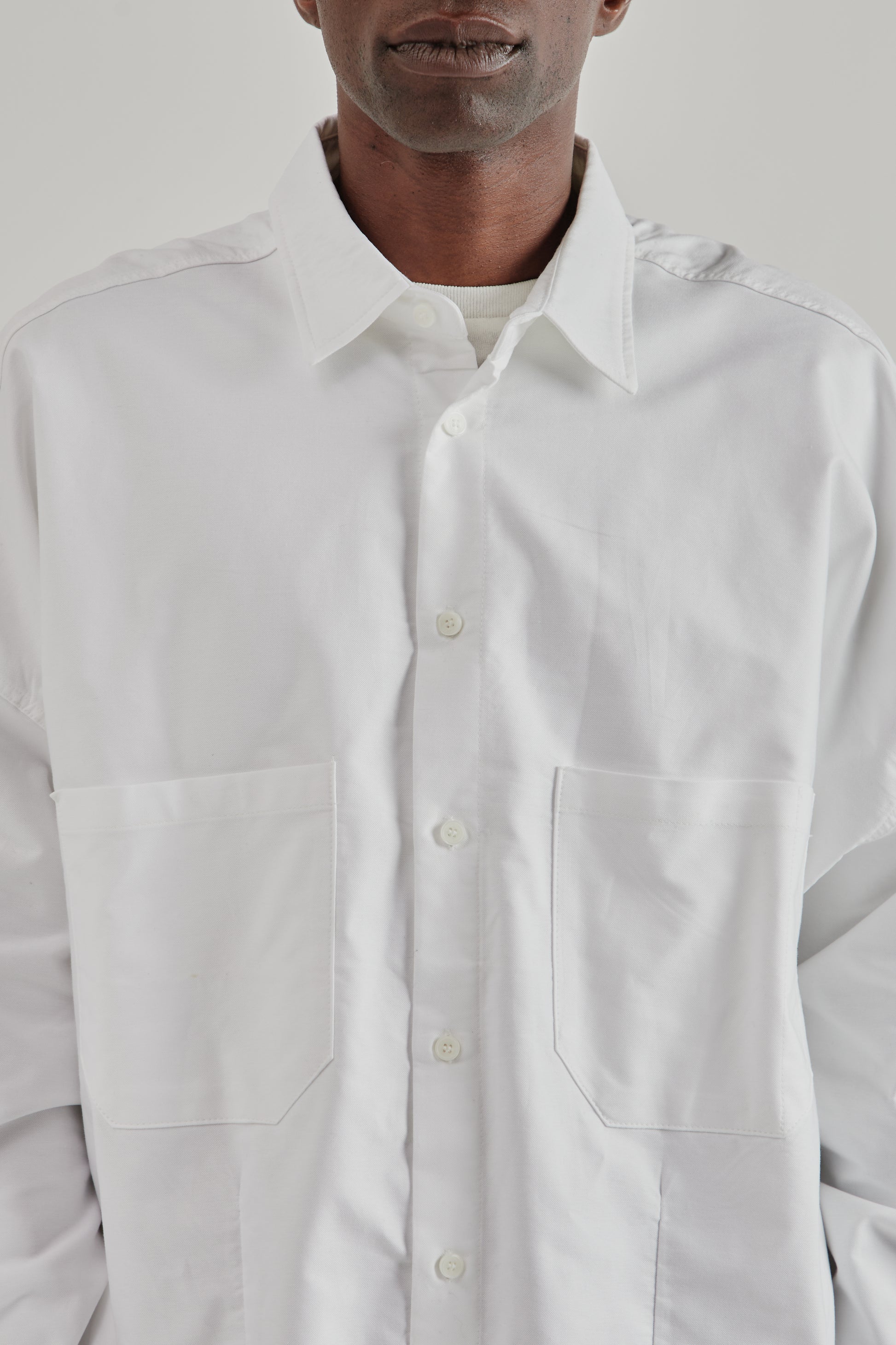 Estudio Niksen FW25 Dart Oxford Shirt White6
