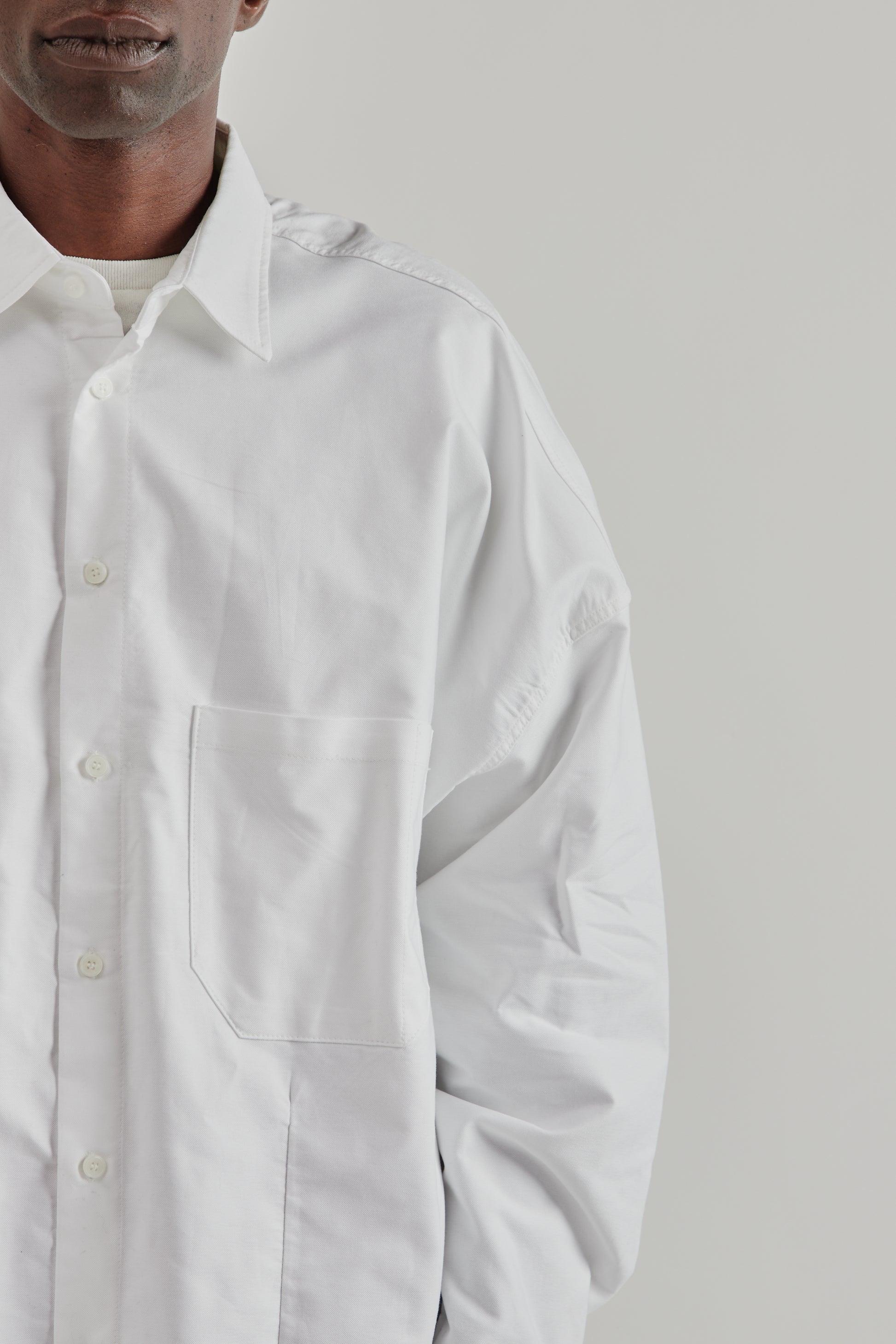 Estudio Niksen FW25 Dart Oxford Shirt White7