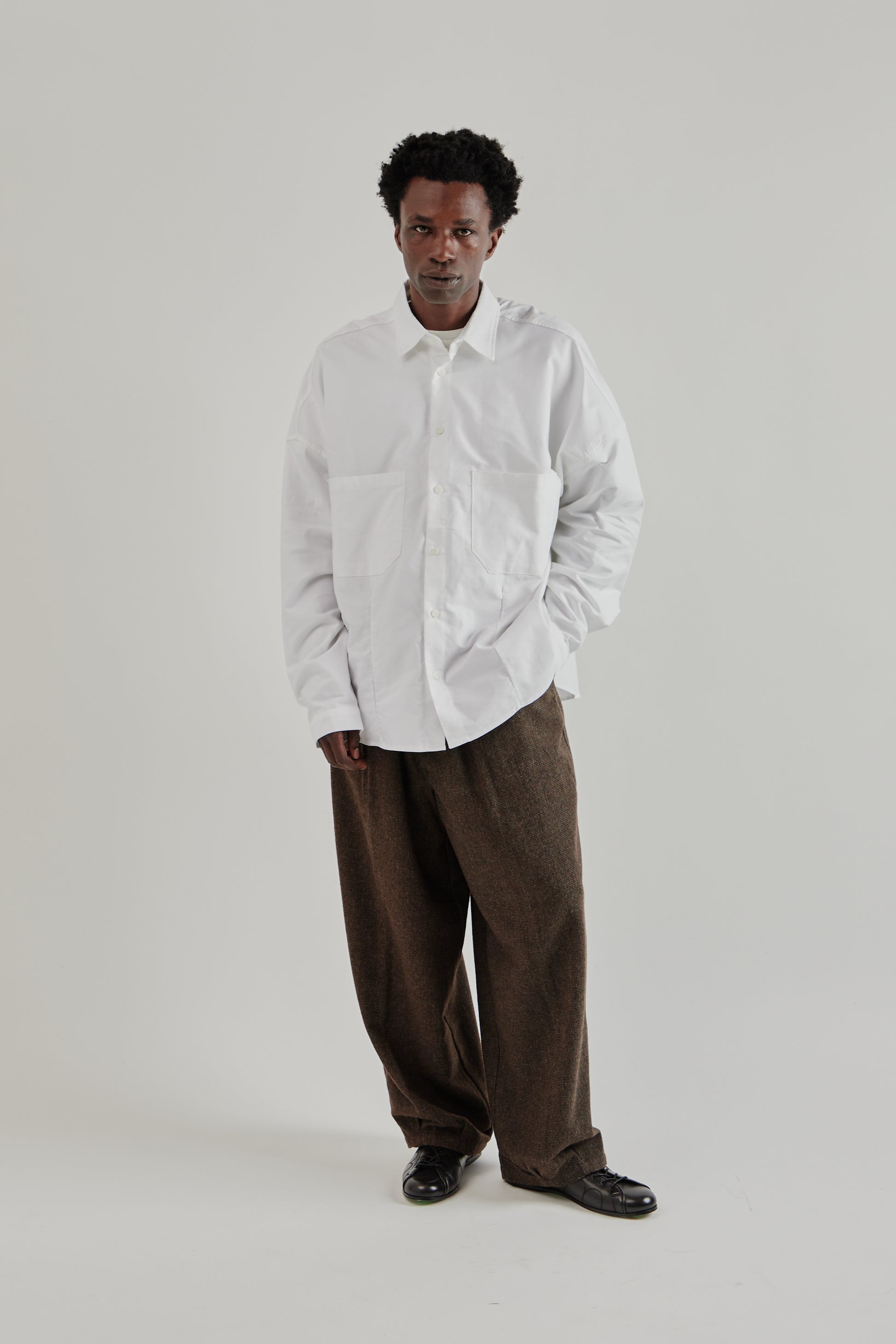 Estudio Niksen FW25 Dart Oxford Shirt White9