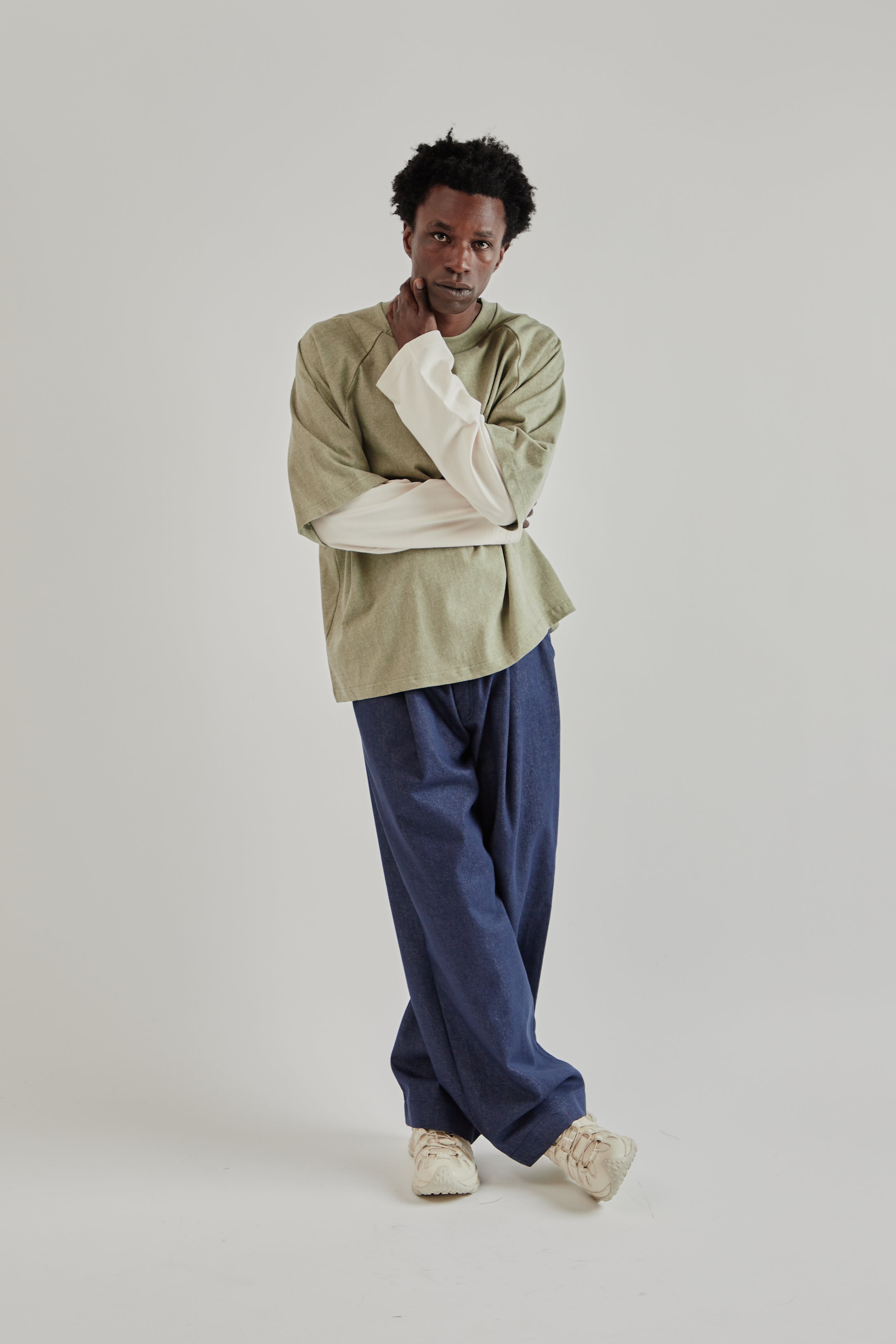 トップス MYNE LAYERD LONGSLEEVE TEE Longsleeve Layered Tee - Khaki – Wallace Mercantile Shop