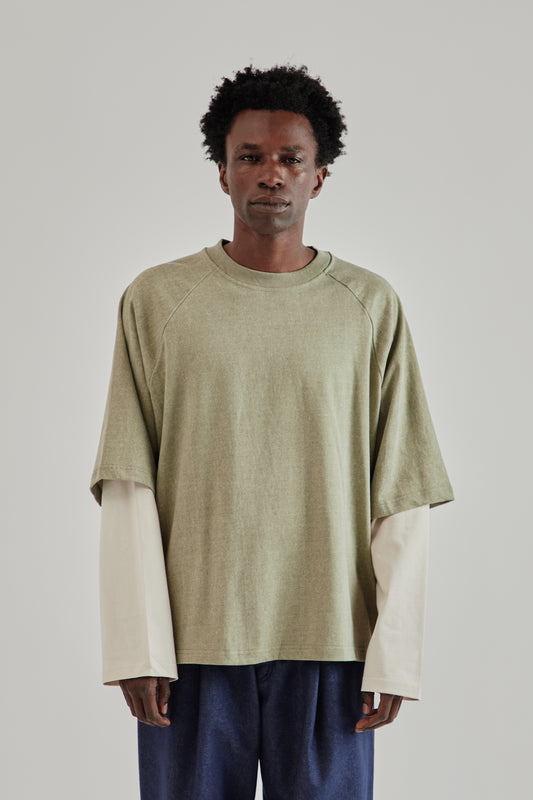 Estudio Niksen FW25 Longsleeve Layered Tee Khaki2