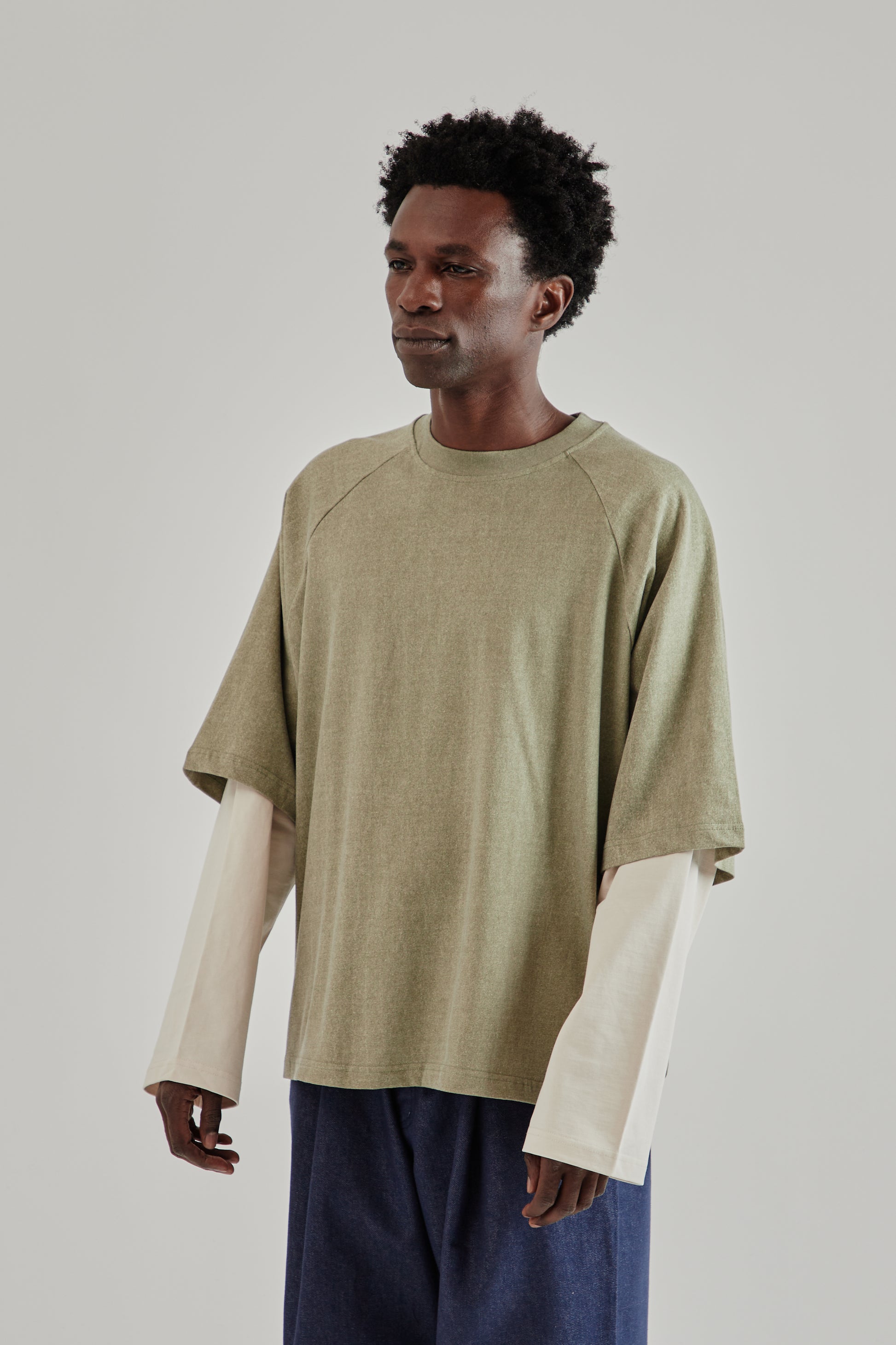 Estudio Niksen FW25 Longsleeve Layered Tee Khaki3