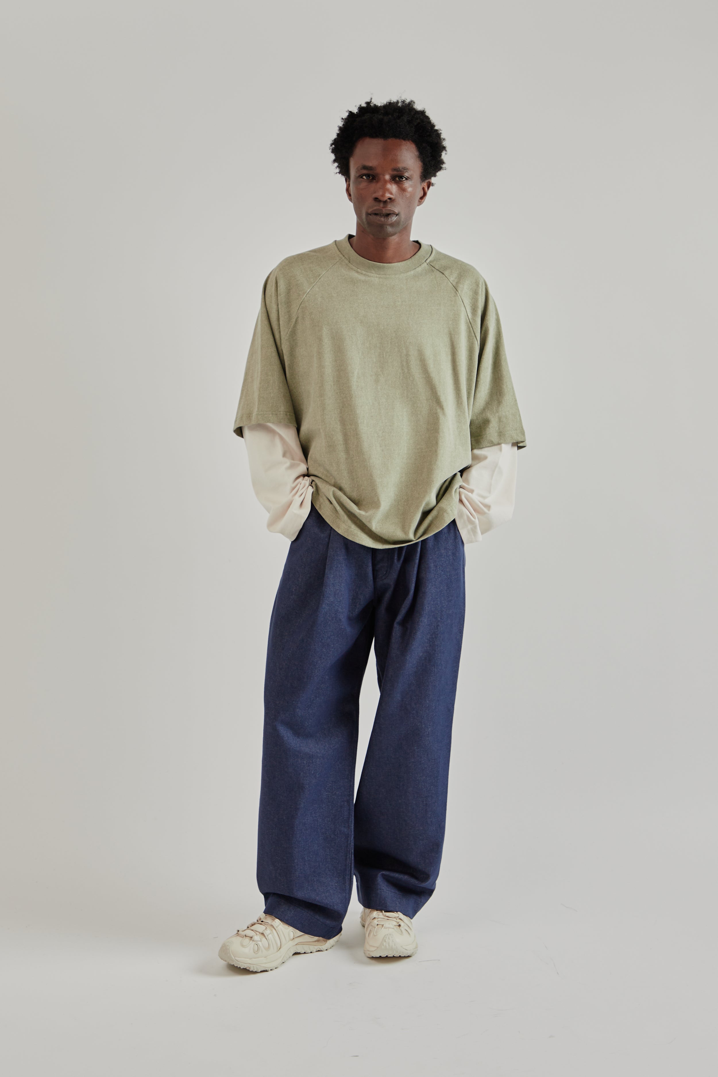 Longsleeve Layered Tee - Khaki – Wallace Mercantile Shop