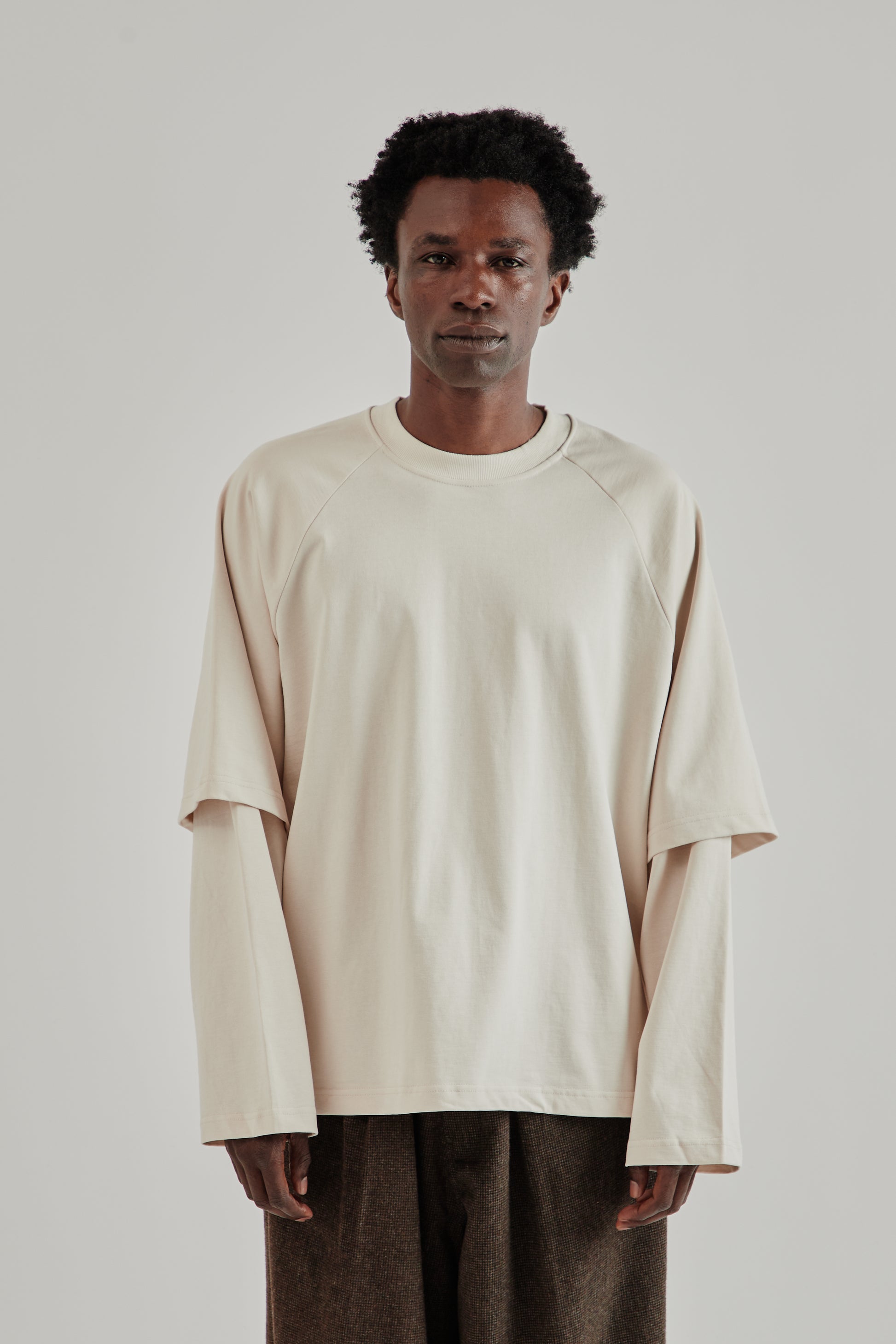 Estudio Niksen FW25 Longsleeve Layered Tee Off White2