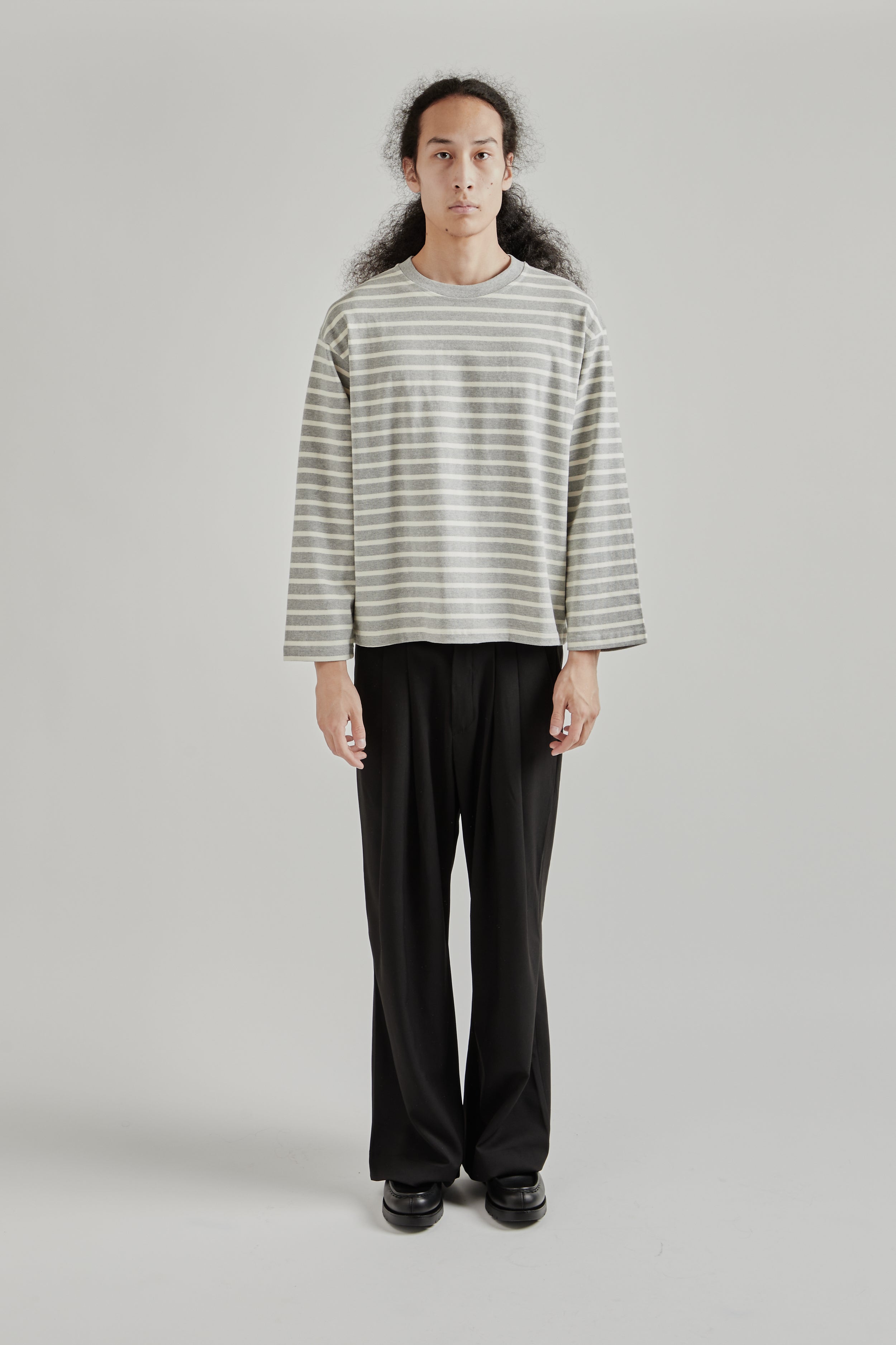 Estudio Niksen Longsleeve Stripe Top - Grey | Wallace Mercantile Shop
