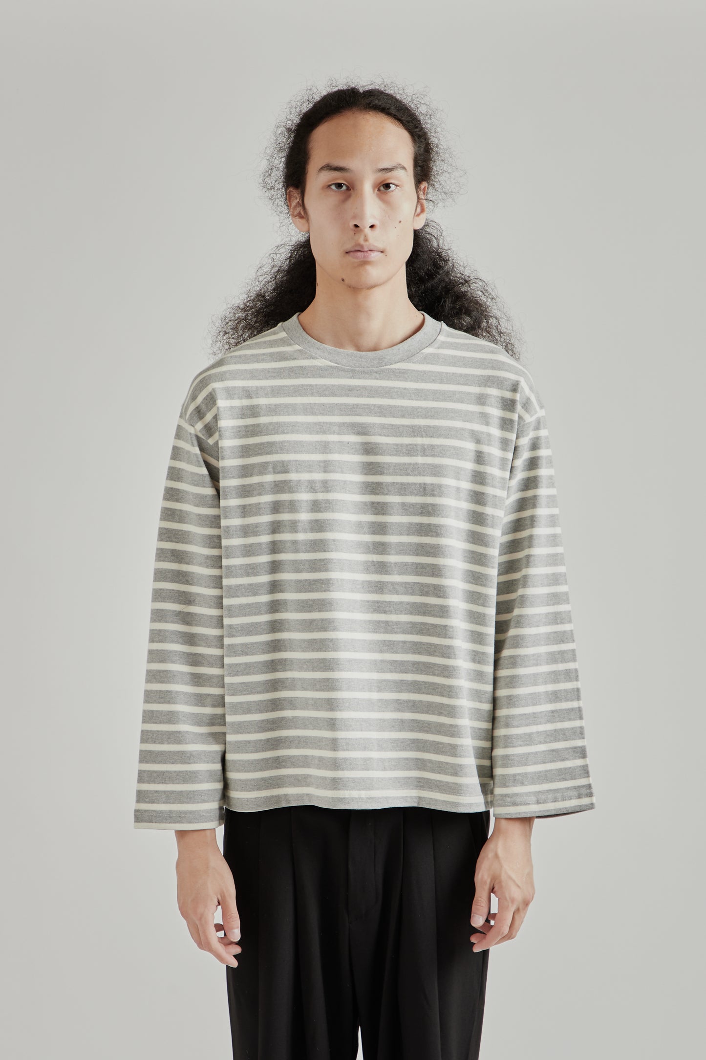 Longsleeve Stripe Top - Grey