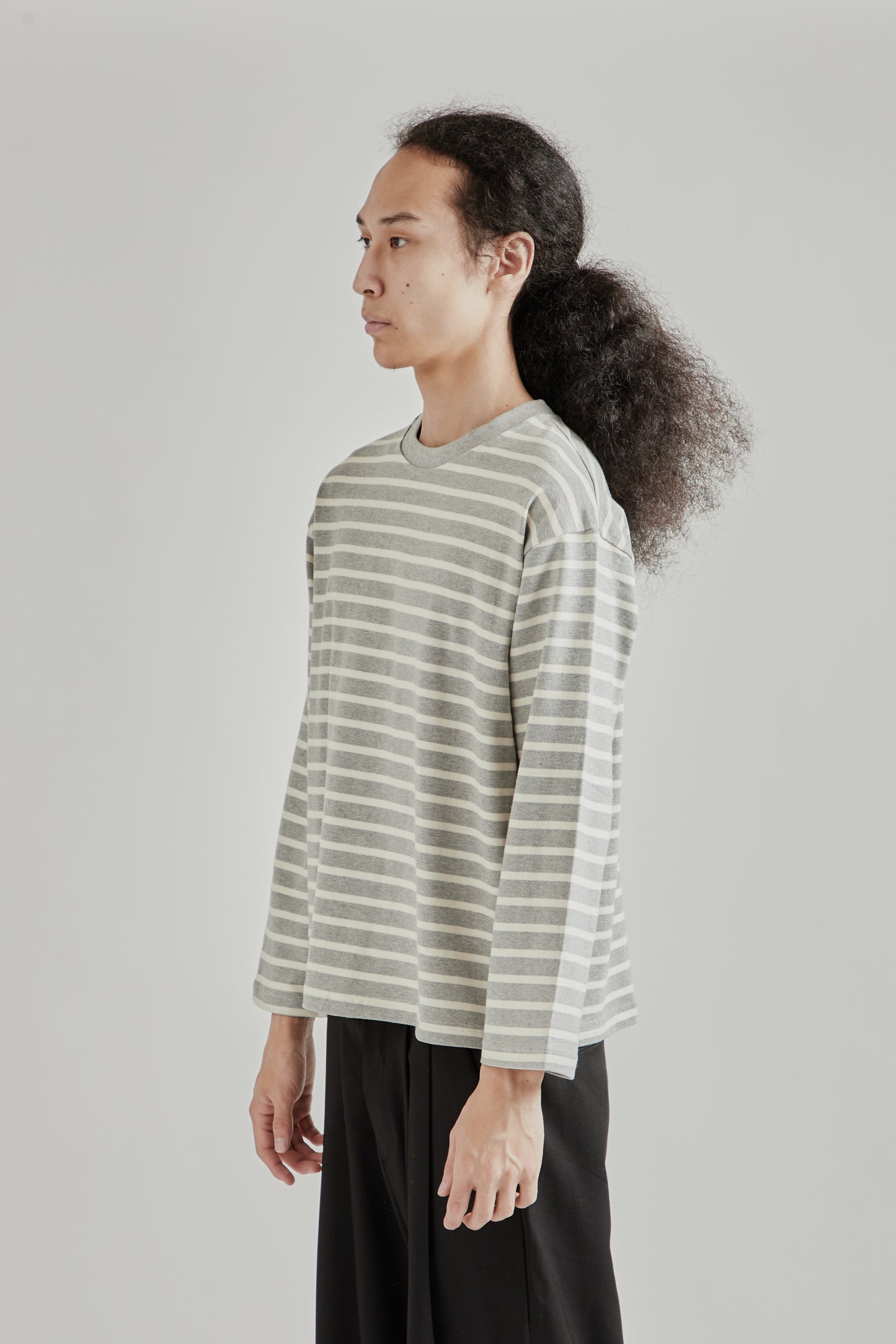 Longsleeve Stripe Top - Grey