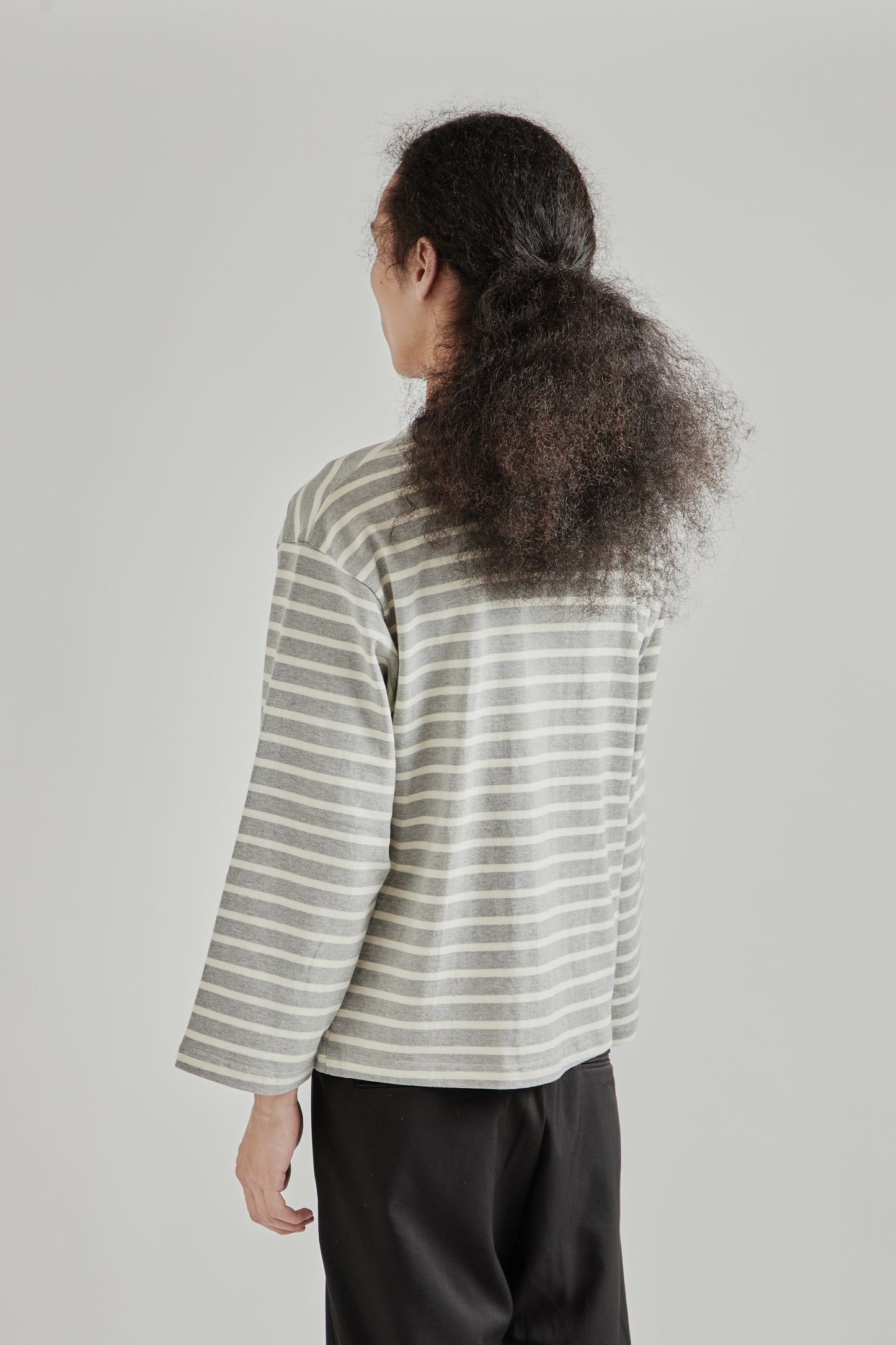 Longsleeve Stripe Top - Grey