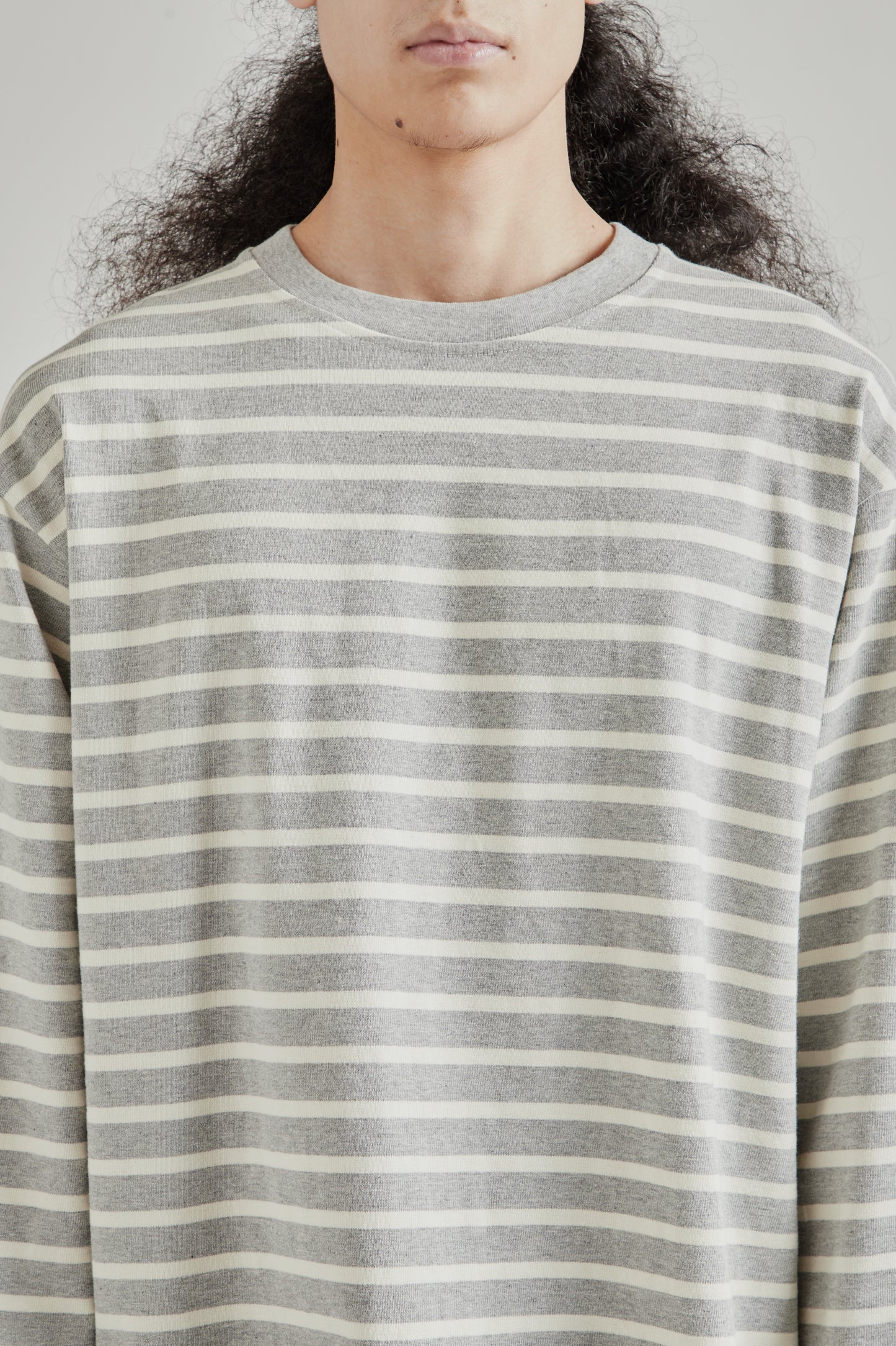 Longsleeve Stripe Top - Grey