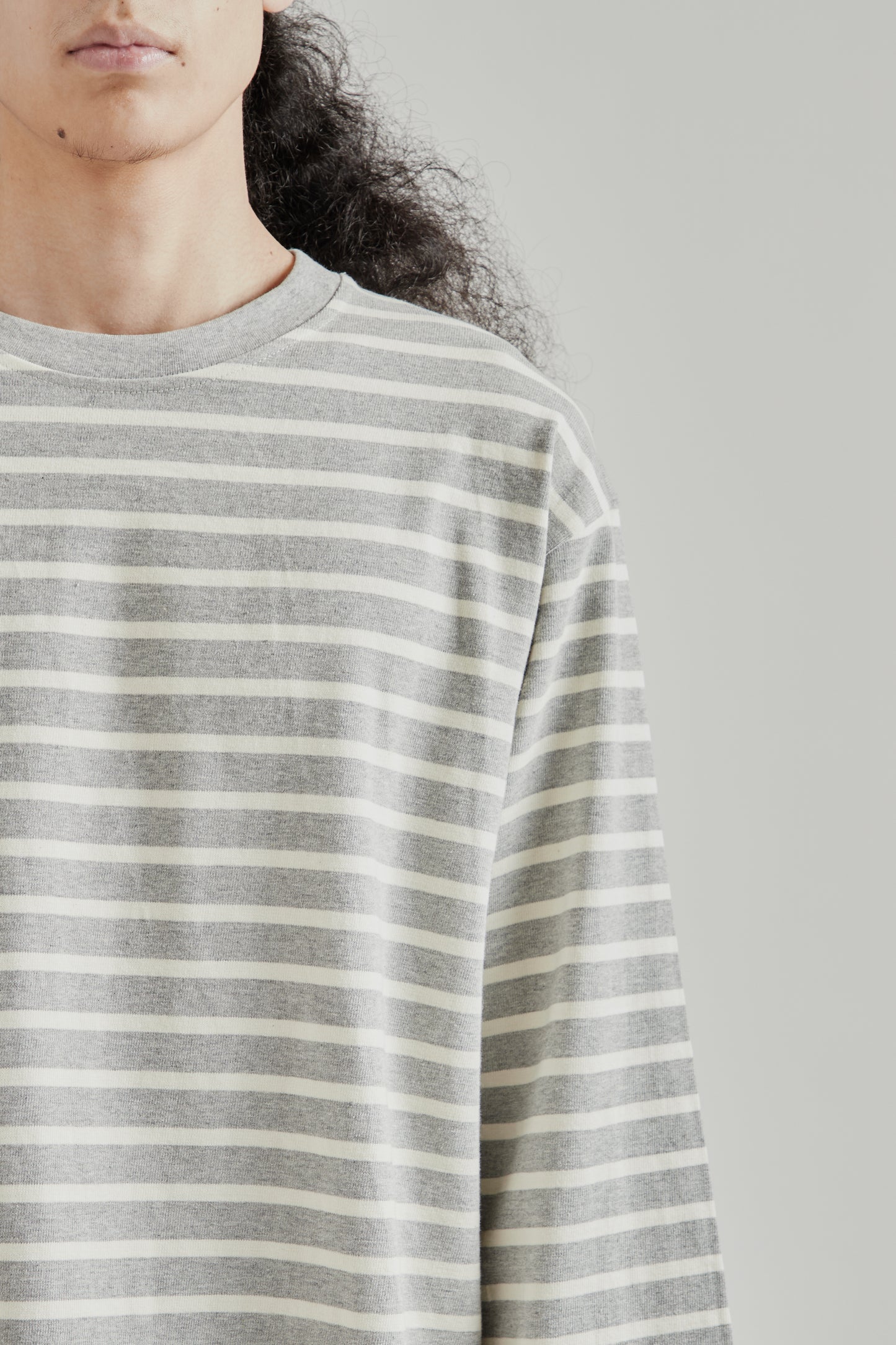 Longsleeve Stripe Top - Grey
