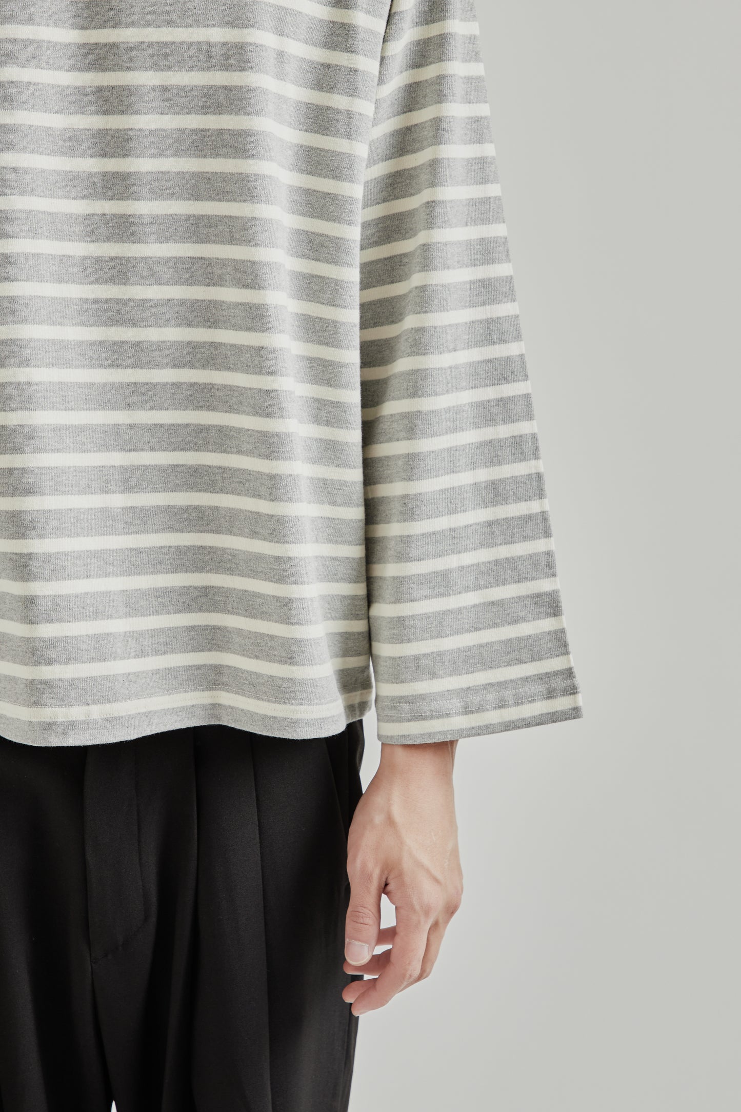 Longsleeve Stripe Top - Grey