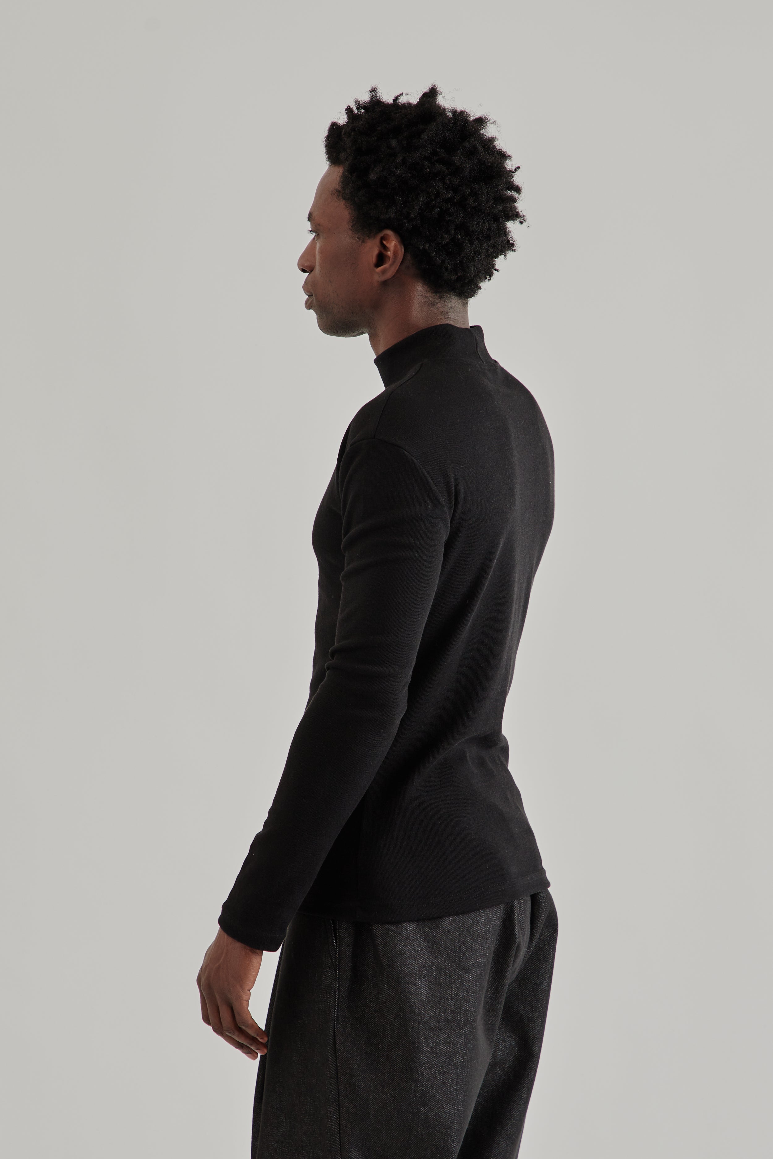 Mock-Neck Thermal Top - Black – Wallace Mercantile Shop