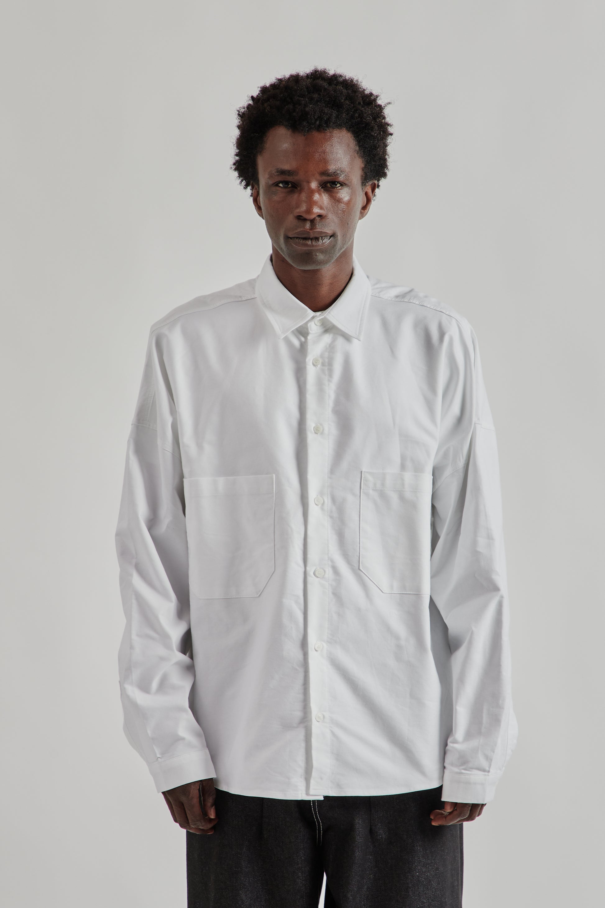 Estudio Niksen FW25 Oxford Balloon Shirt White 2