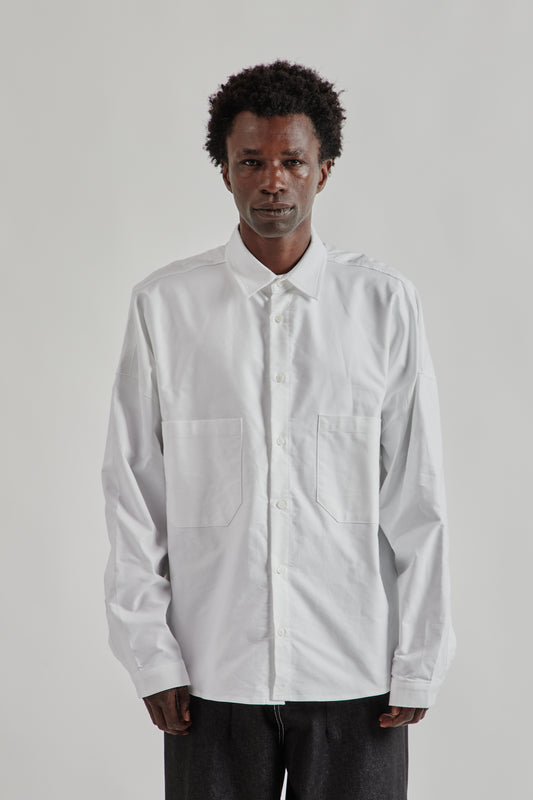 Estudio Niksen FW25 Oxford Balloon Shirt White 2