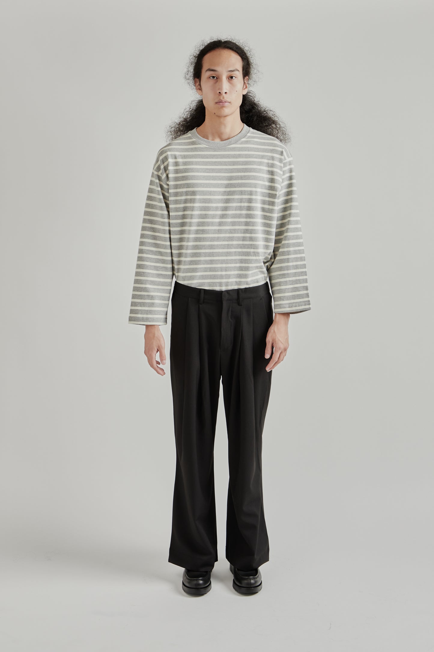 Pintuck Maxi Trousers - Black