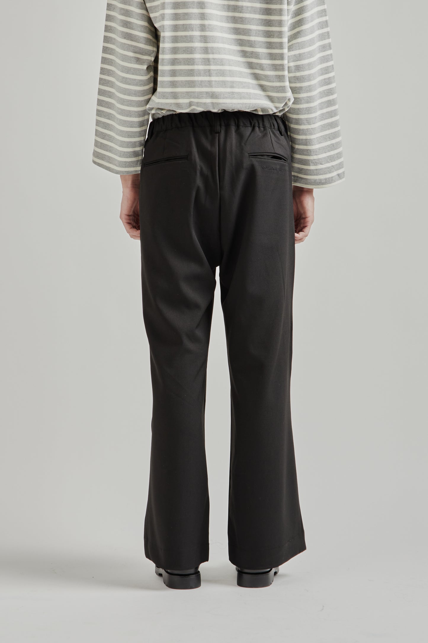 Pintuck Maxi Trousers - Black