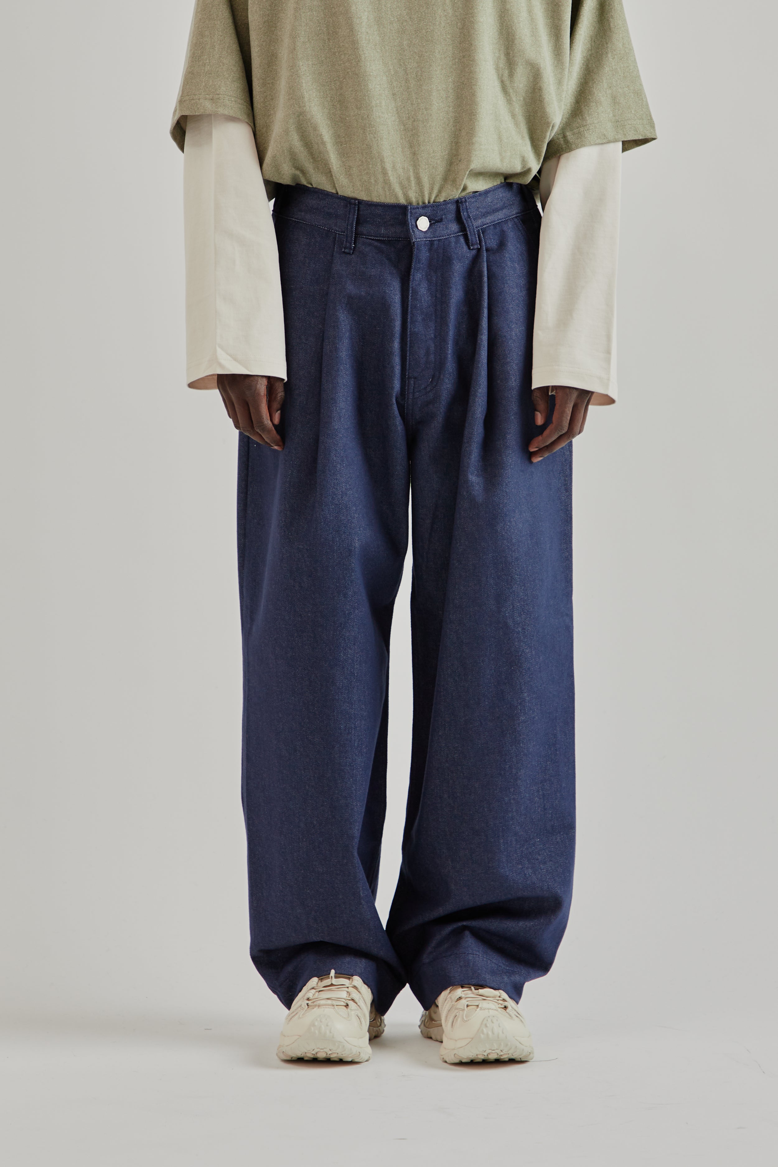 Pintuck Wide Jeans - Indigo – Wallace Mercantile Shop