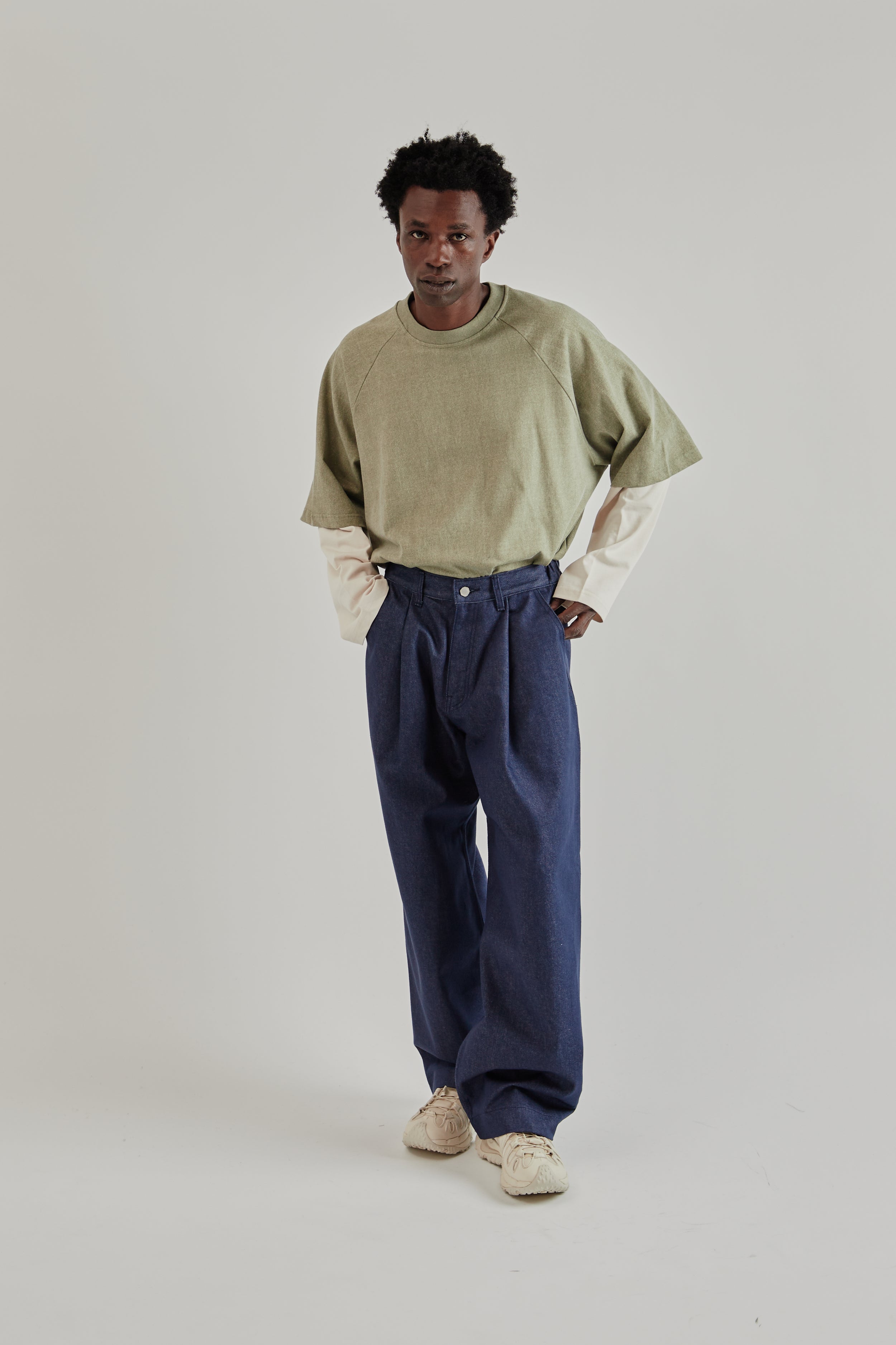 Pintuck Wide Jeans - Indigo – Wallace Mercantile Shop