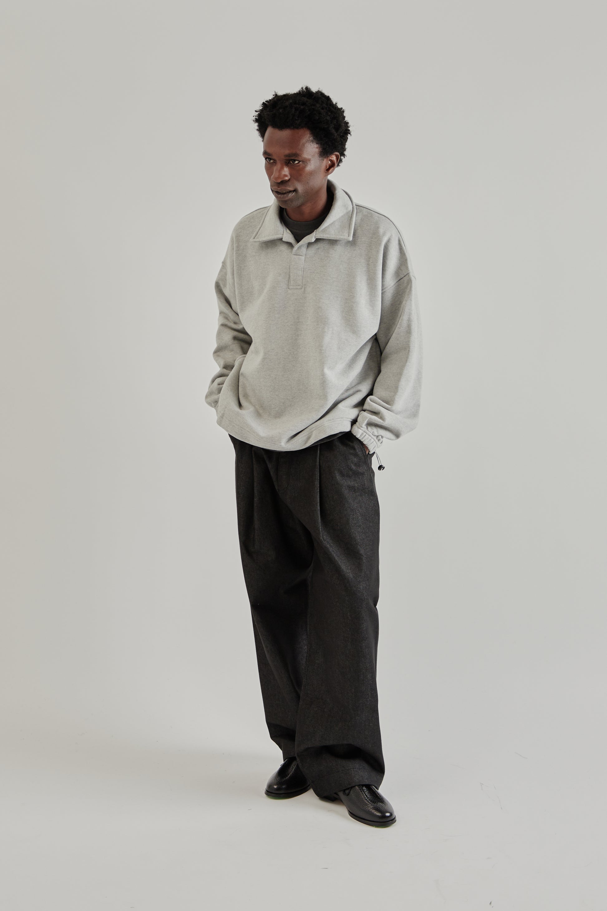 Estudio Niksen FW25 Polo Crewneck Sweater Grey10