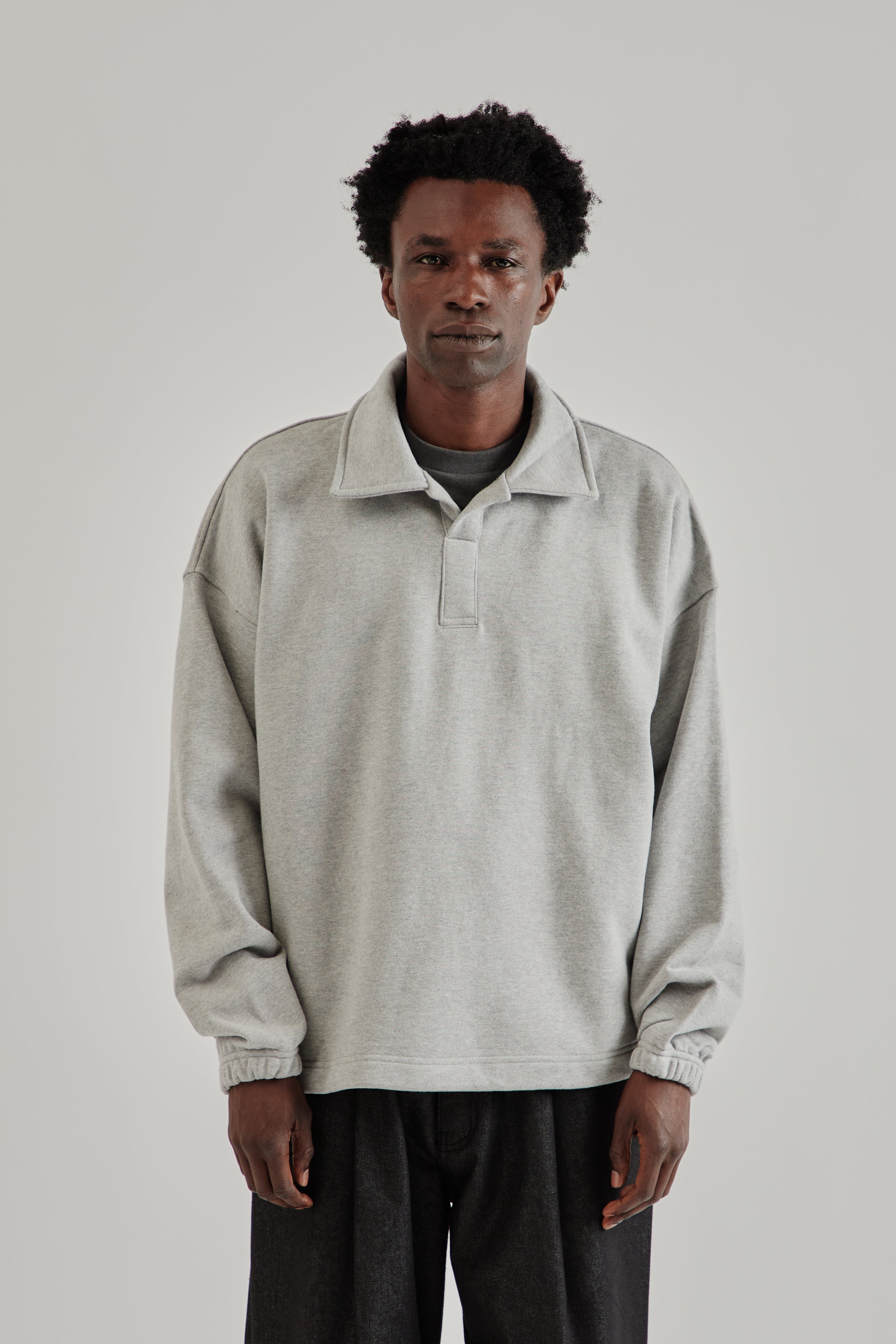 Polo Crewneck Sweater - Grey – Wallace Mercantile Shop