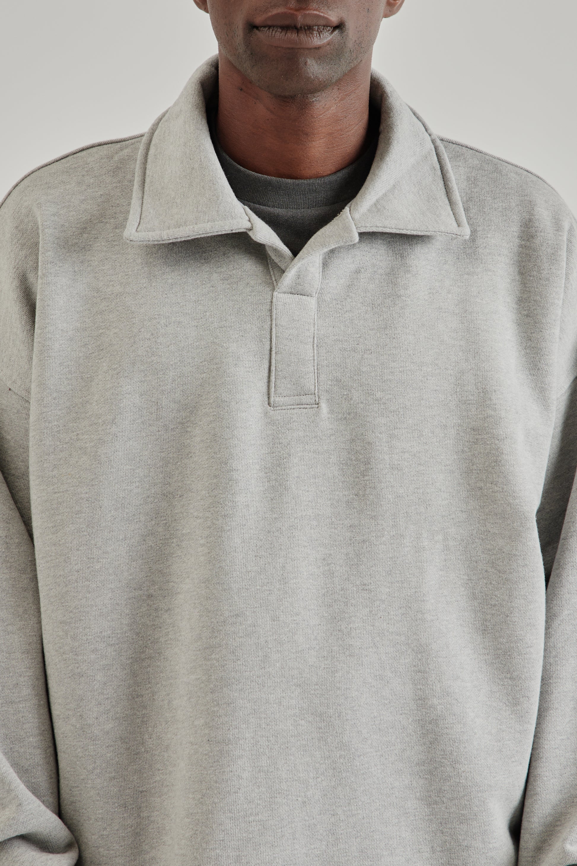 Estudio Niksen FW25 Polo Crewneck Sweater Grey6