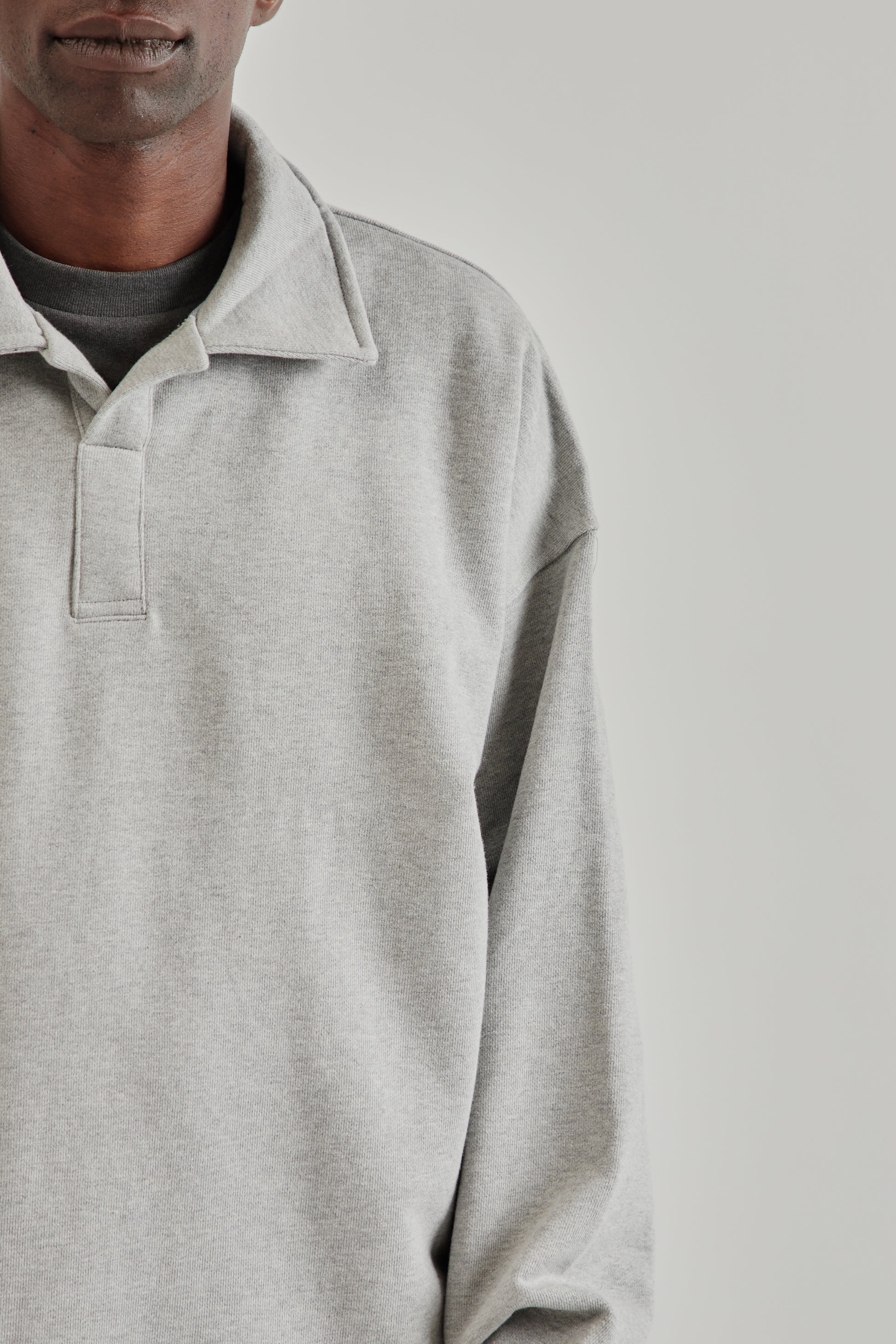 Estudio Niksen FW25 Polo Crewneck Sweater Grey7