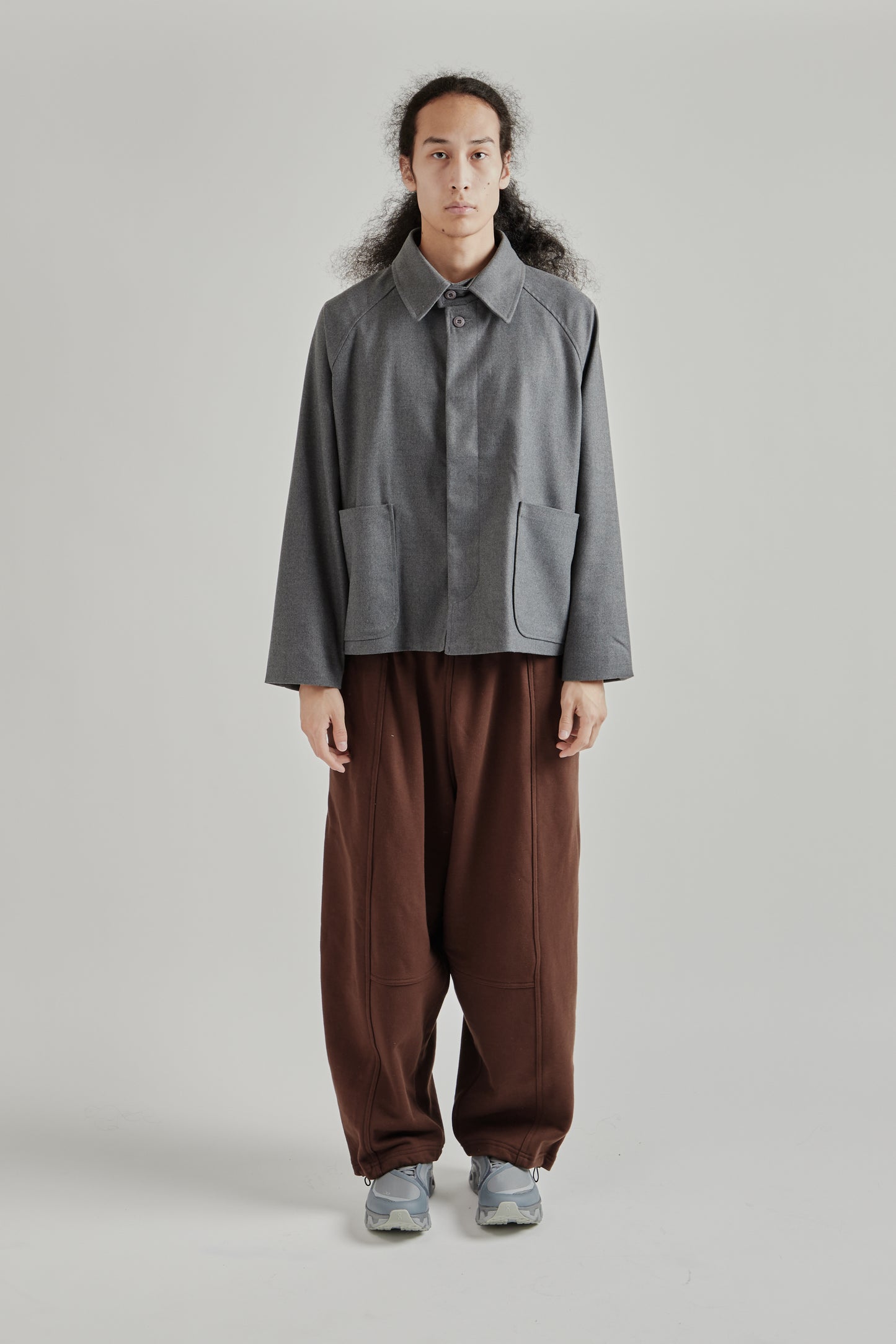 Raglan Pocket Jacket -  Grey