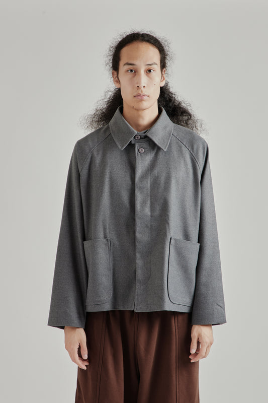 Raglan Pocket Jacket -  Grey