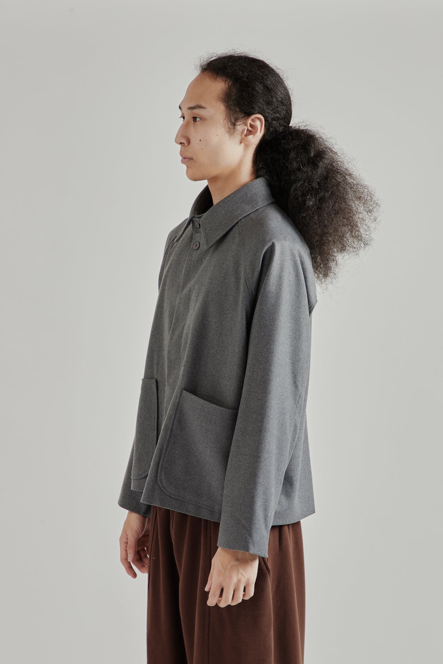 Raglan Pocket Jacket -  Grey