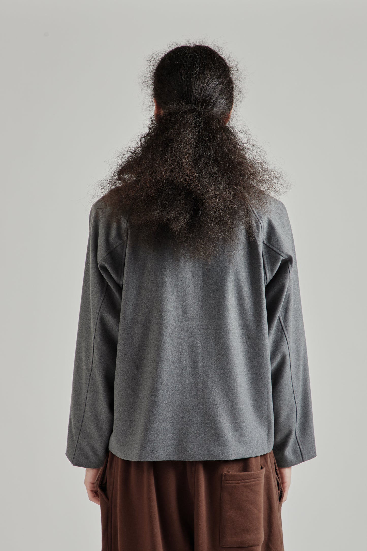 Raglan Pocket Jacket -  Grey
