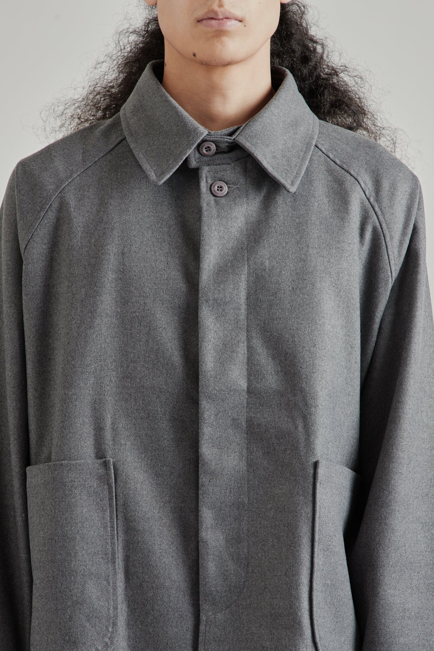 Raglan Pocket Jacket -  Grey