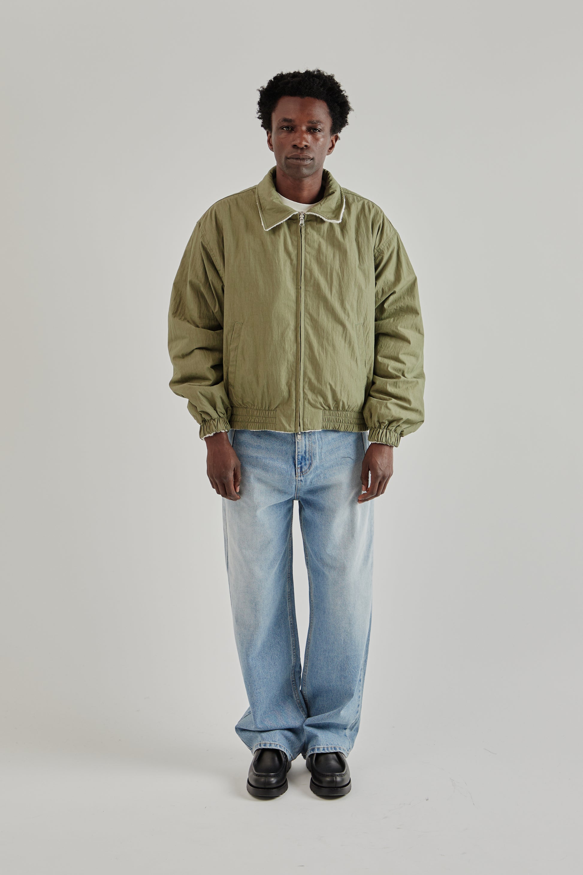 Estudio Niksen FW25 Reversible Bomber Jacket Khaki18