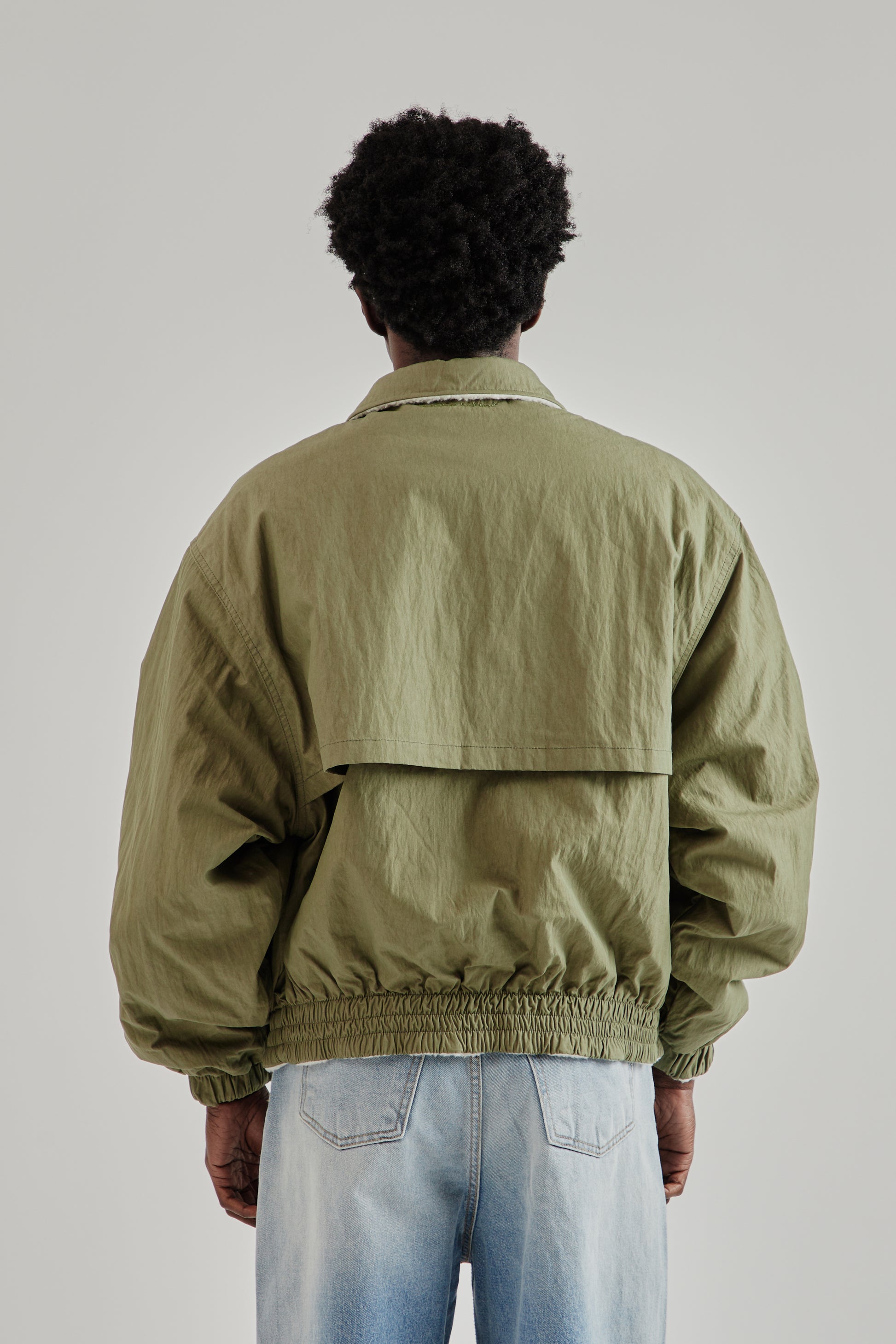 Estudio Niksen FW25 Reversible Bomber Jacket Khaki2