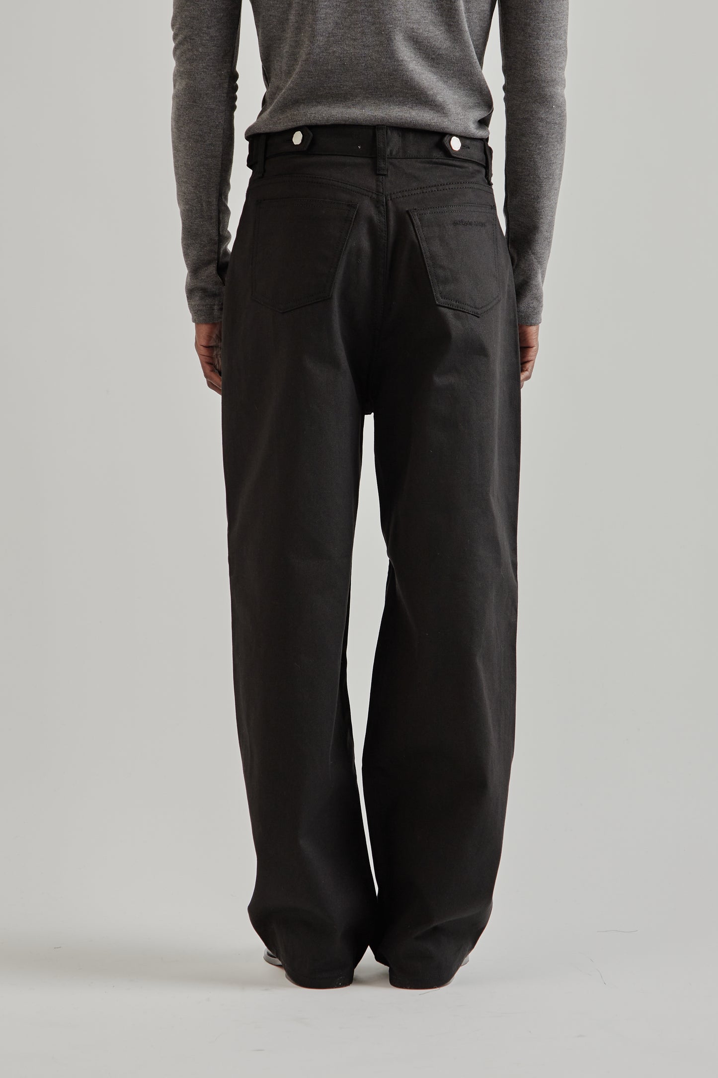 Estudio Niksen FW25 Side-Button Denim Jeans Black5