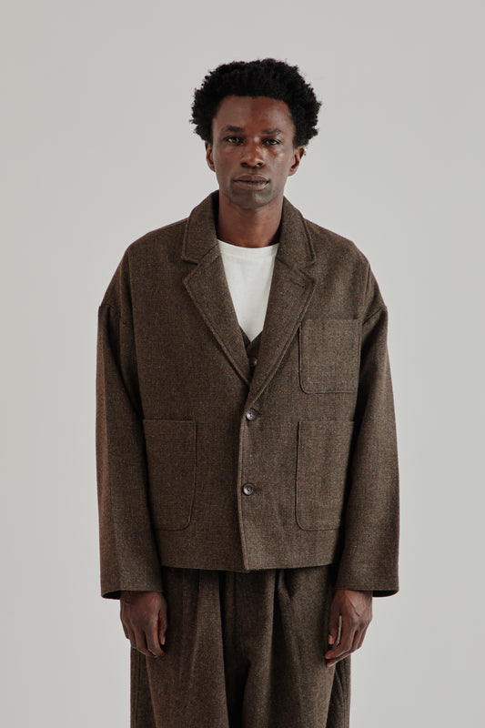 Estudio Niksen FW25 Wool Blazer Jacket Brown2