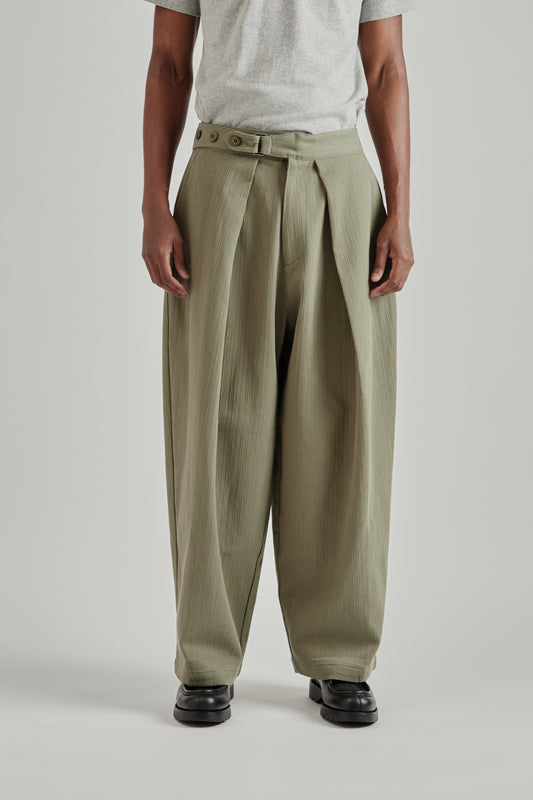 Estudio Niksen FW26 Big-Fold Balloon Pants Khaki1570