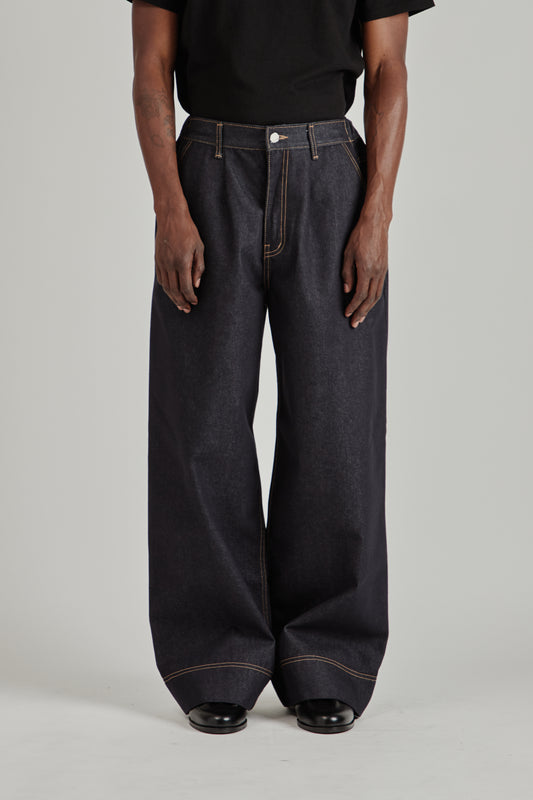Estudio Niksen FW26 Big Hem Denim Jeans Indigo0881
