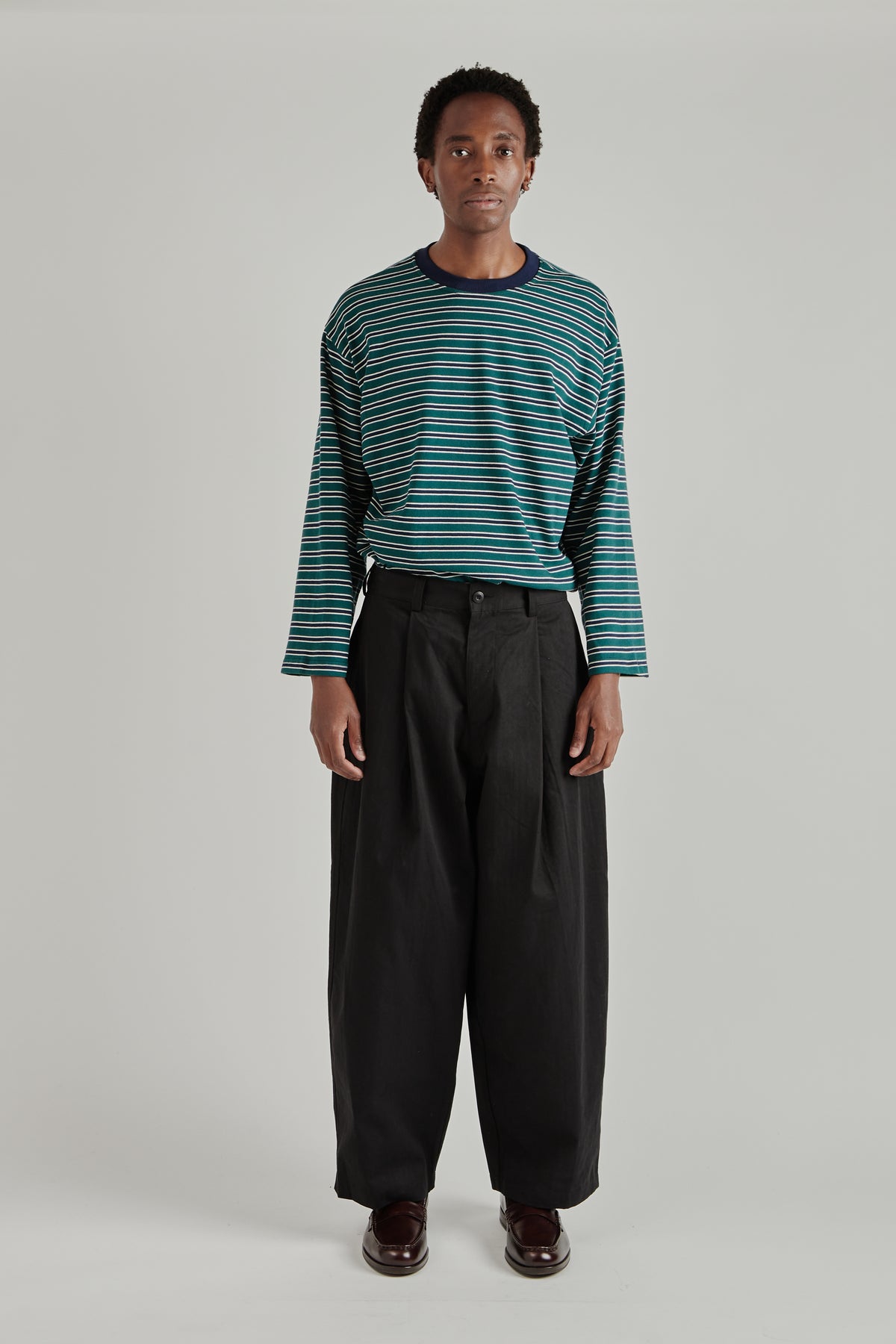Estudio Niksen FW26 Herringbone Balloon Trousers Black1969