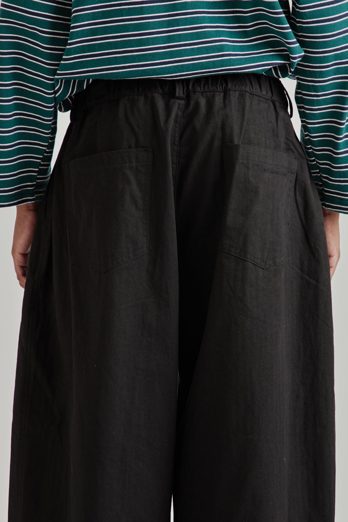 Estudio Niksen FW26 Herringbone Balloon Trousers Black1980