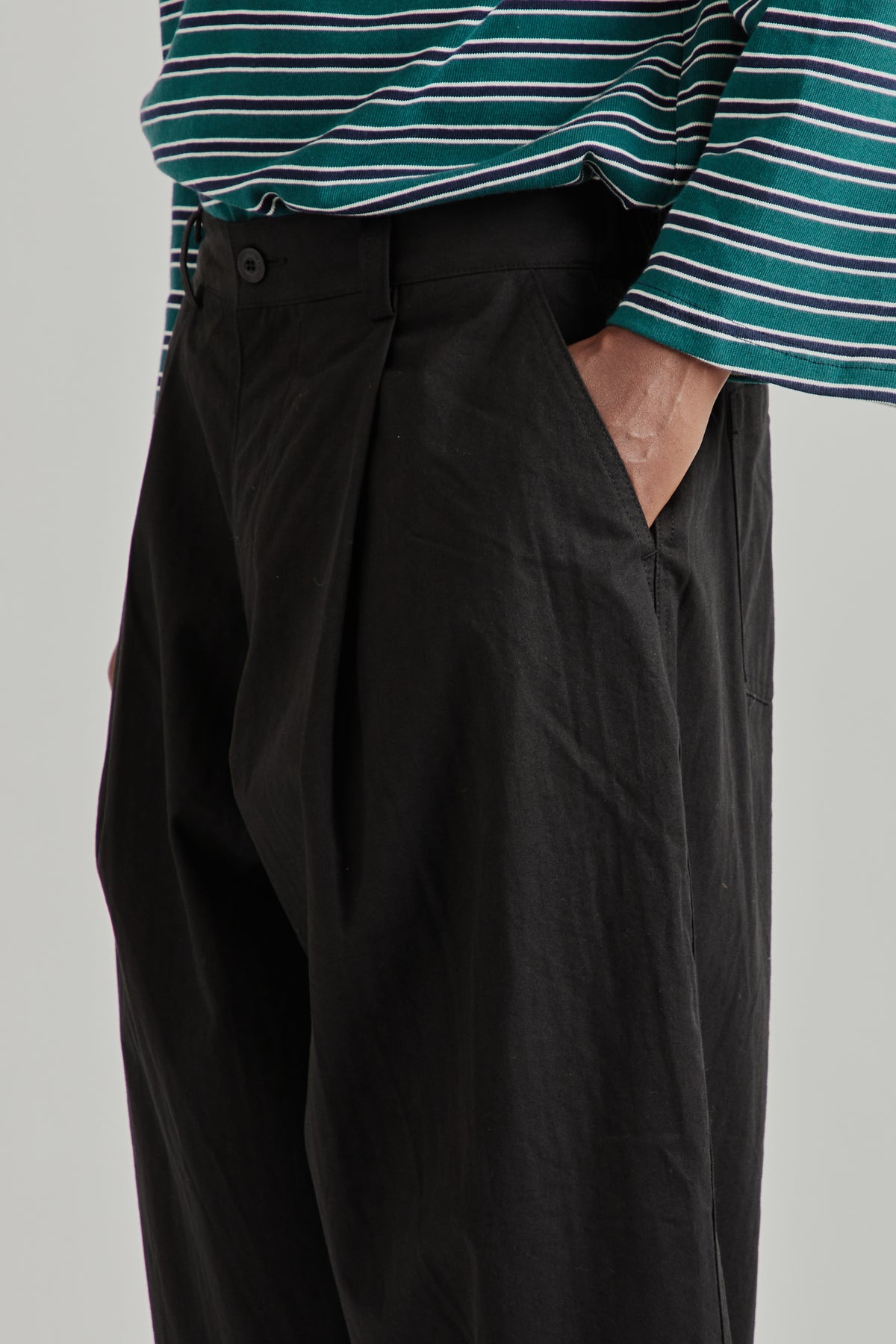Estudio Niksen FW26 Herringbone Balloon Trousers Black1984 1
