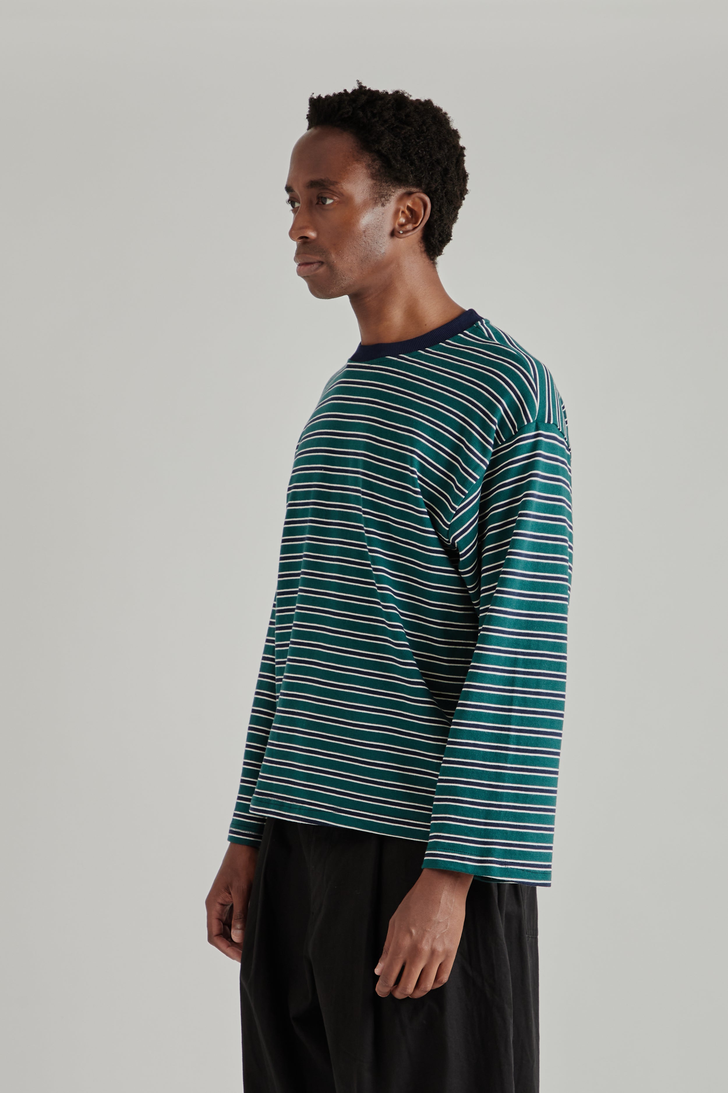 Estudio Niksen Stripe Tee Green | Wallace Mercantile